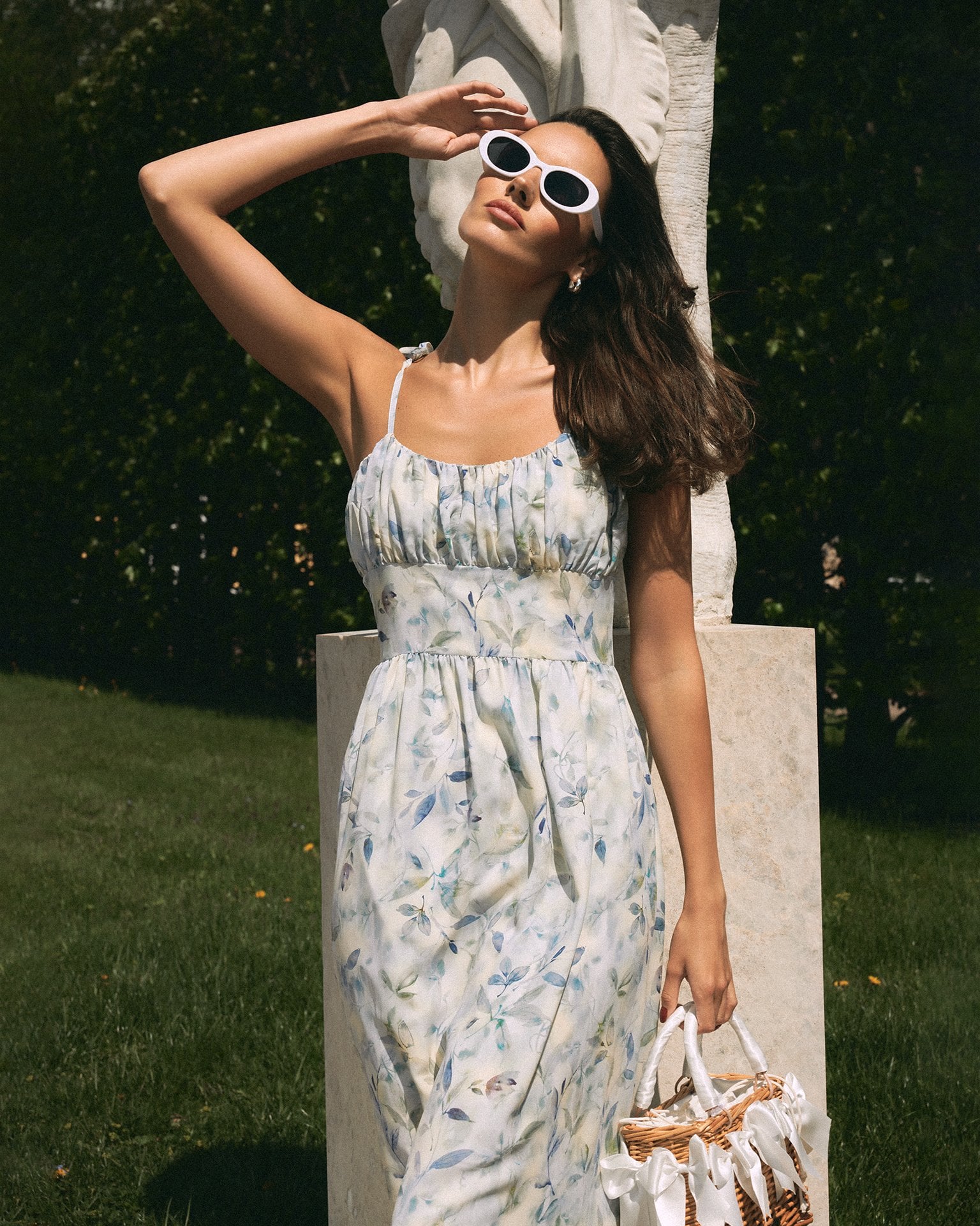 Dress with a watercolour floral print