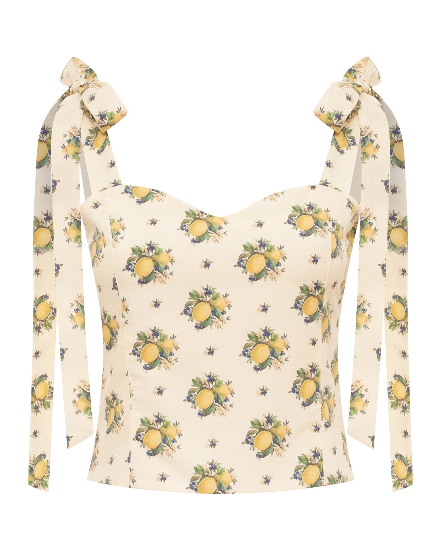 Lemon-print crop top