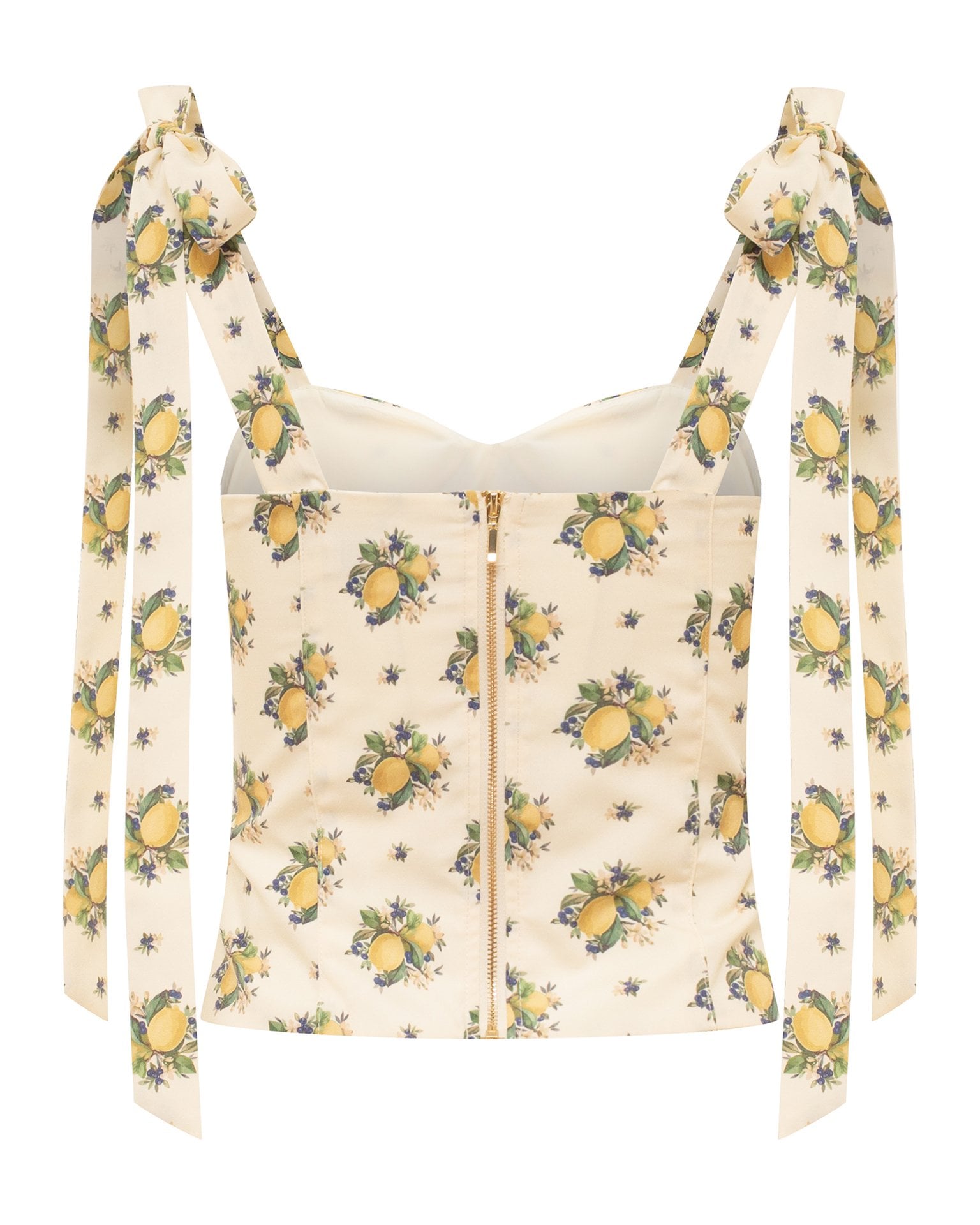 Lemon-print crop top