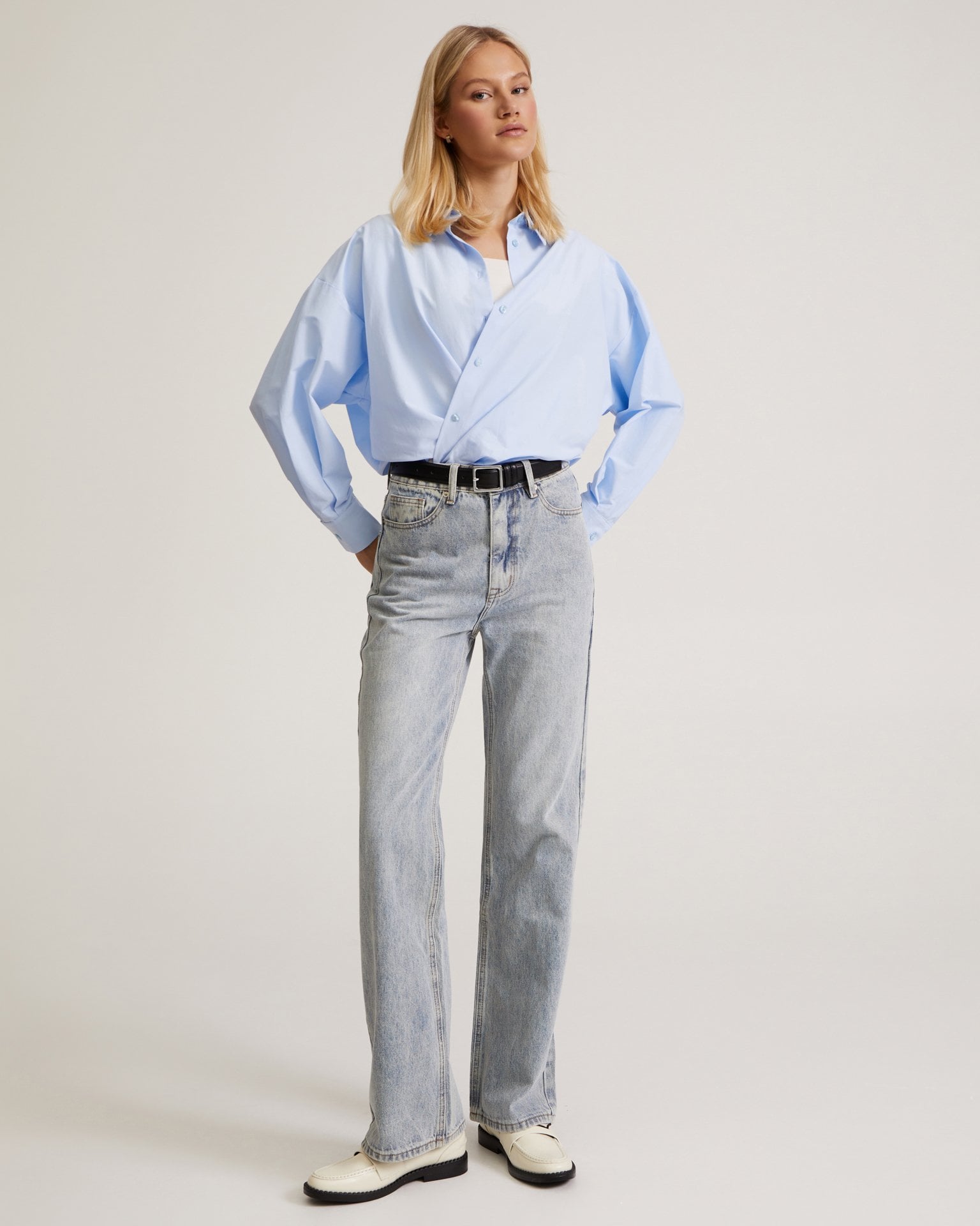 Grey-blue jeans