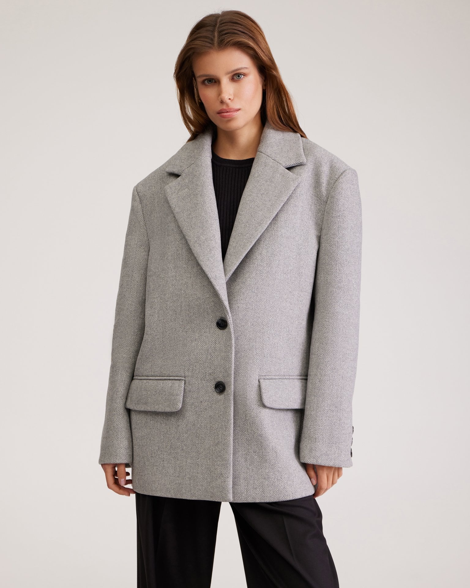 Grey wool blazer
