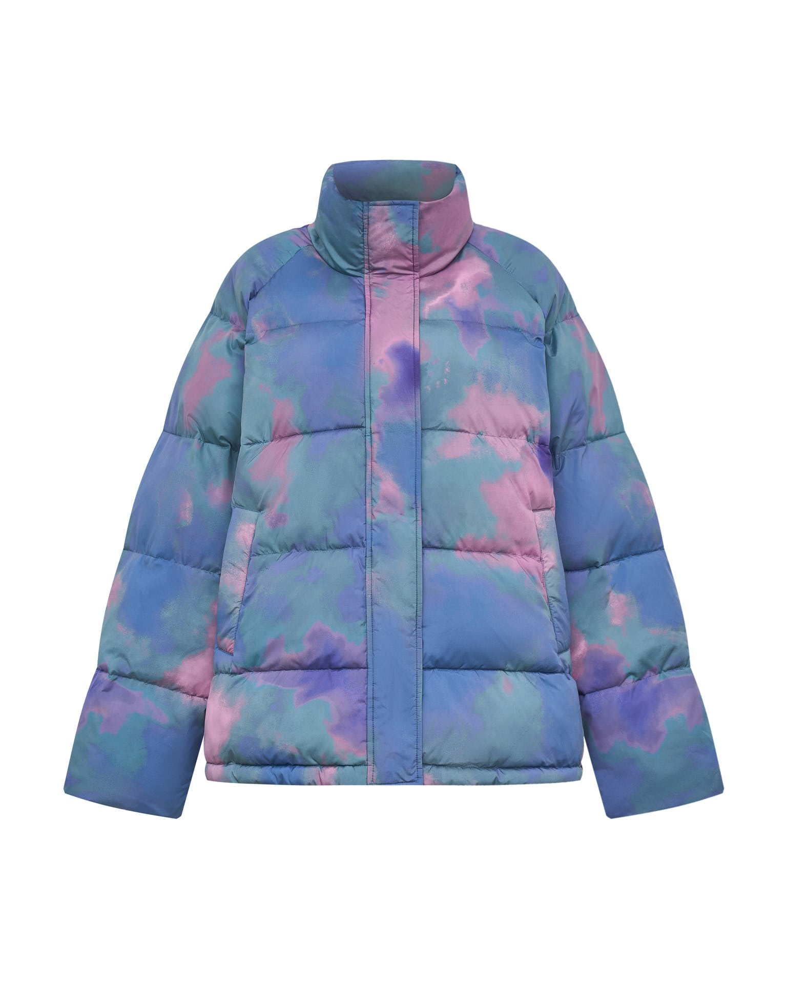 A voluminous puffer jacket
