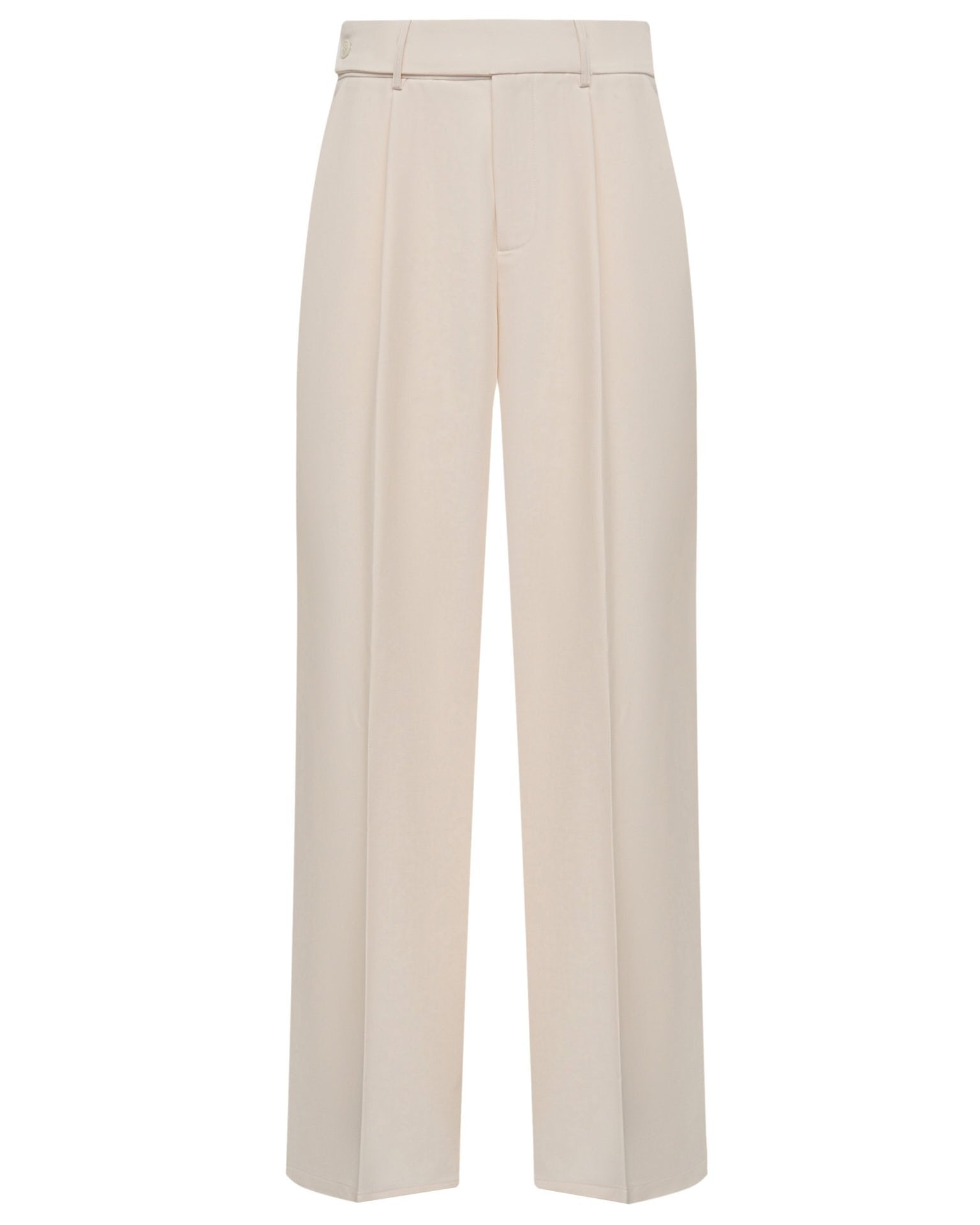 Loose-fit beige trousers