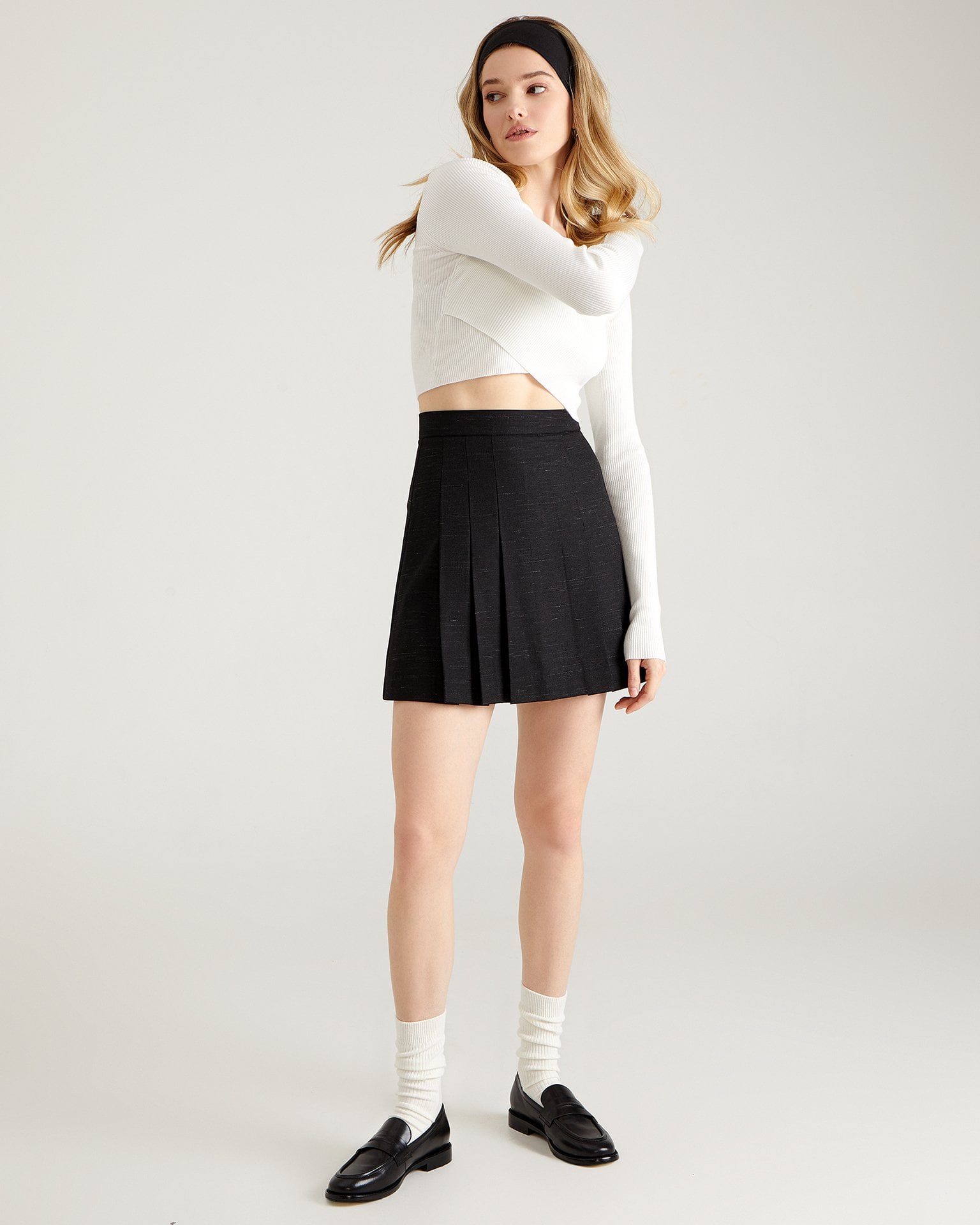 Black mini skirt