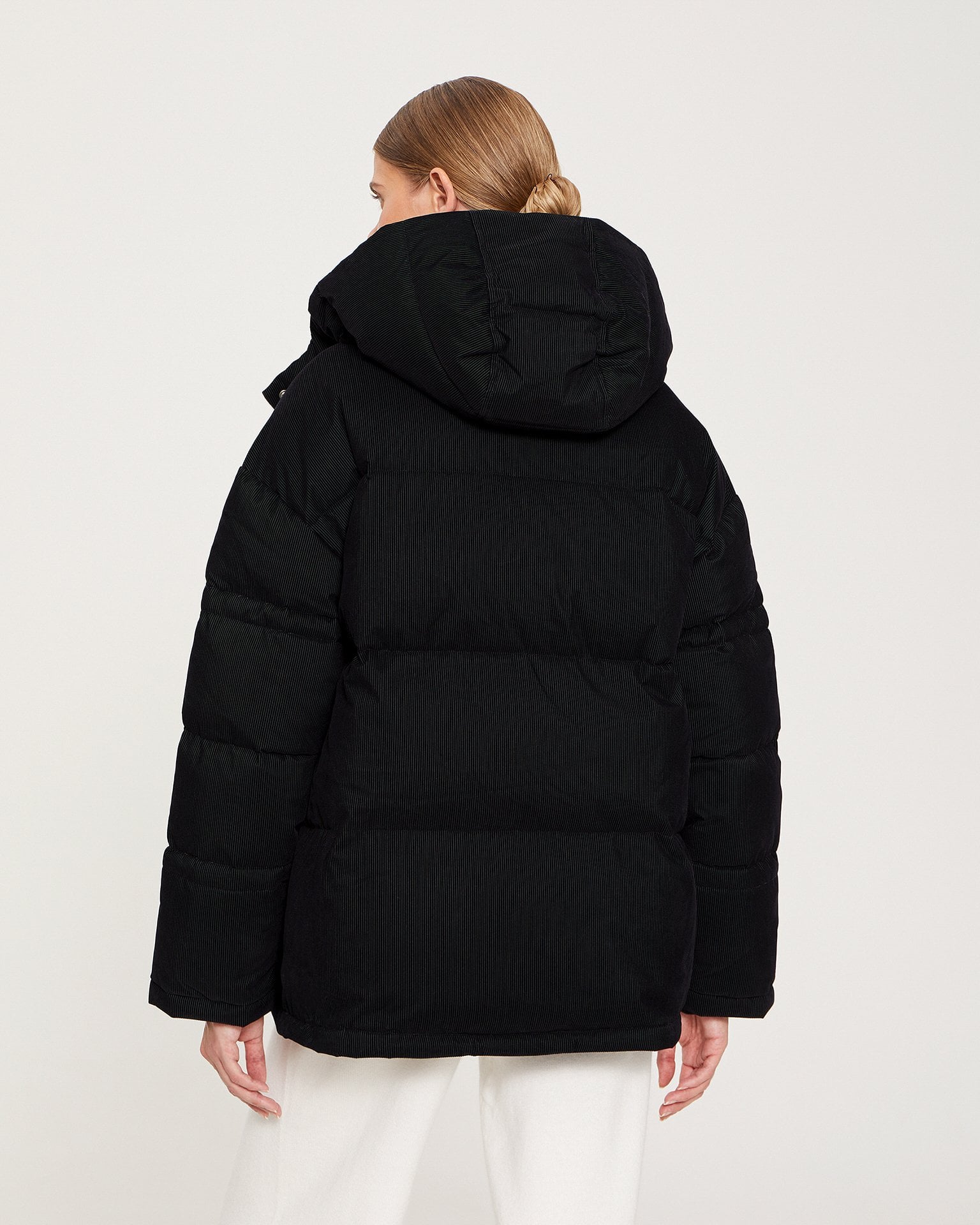 Black quilted jacket
