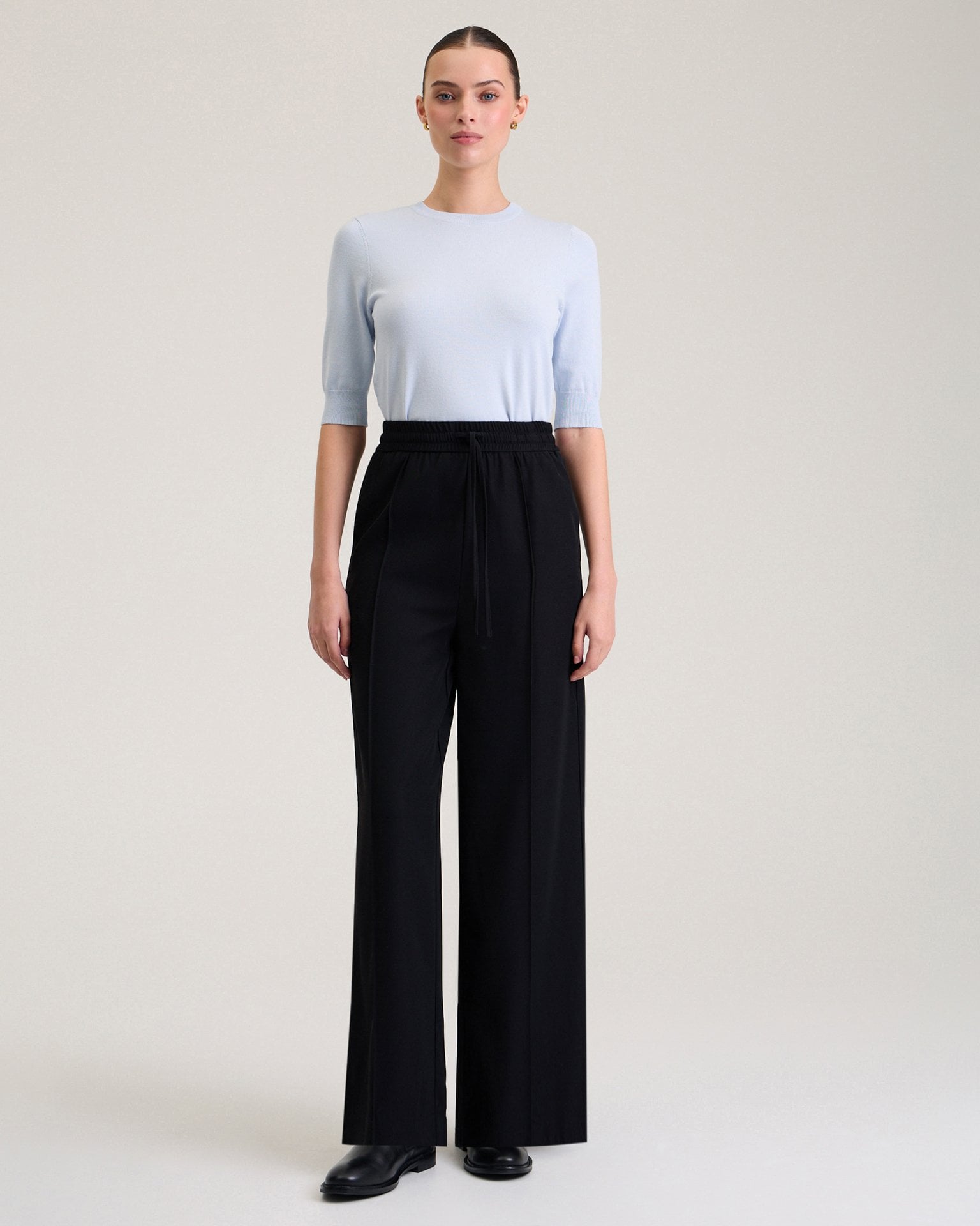 Black palazzo trousers