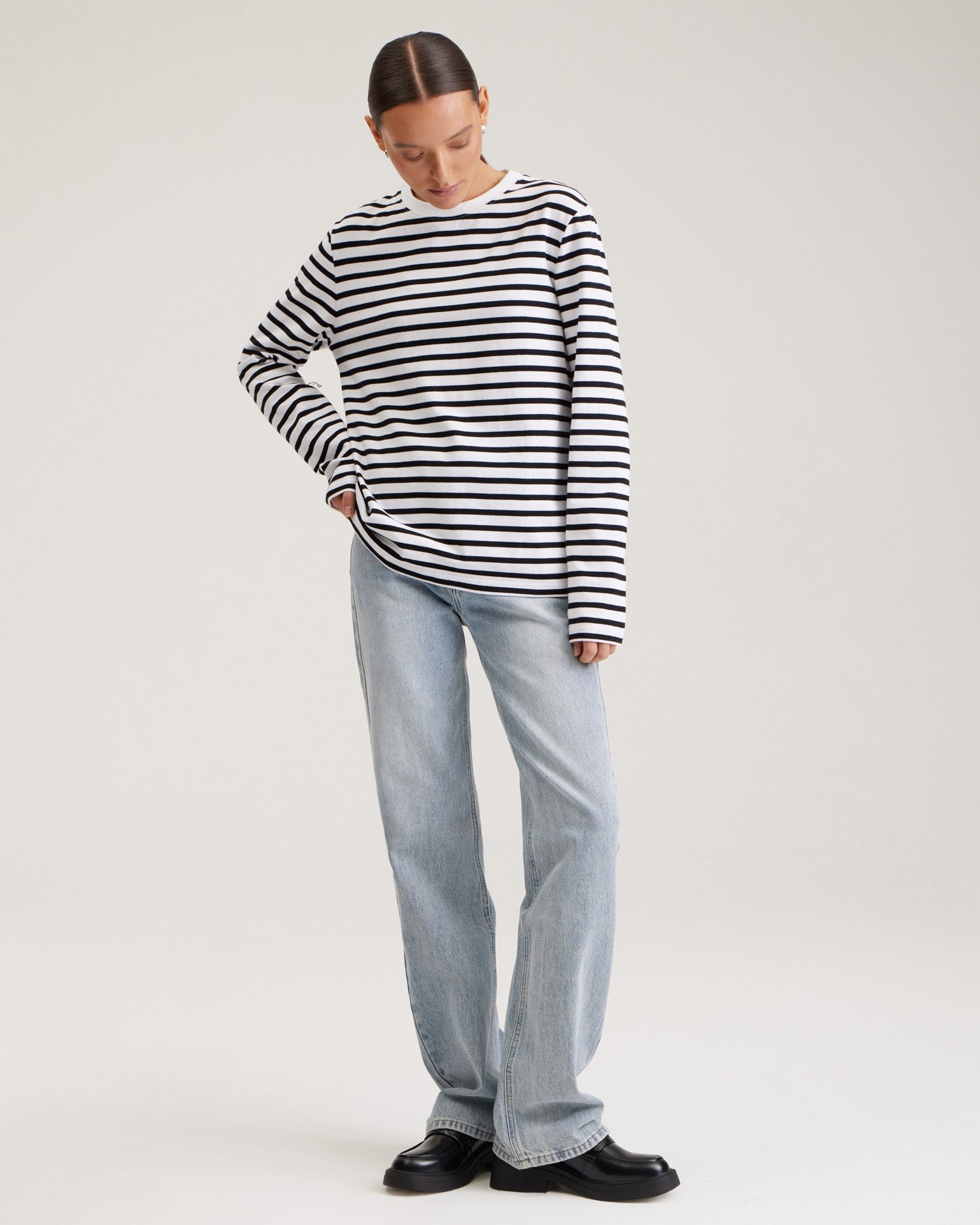 Breton stripe long-sleeved top
