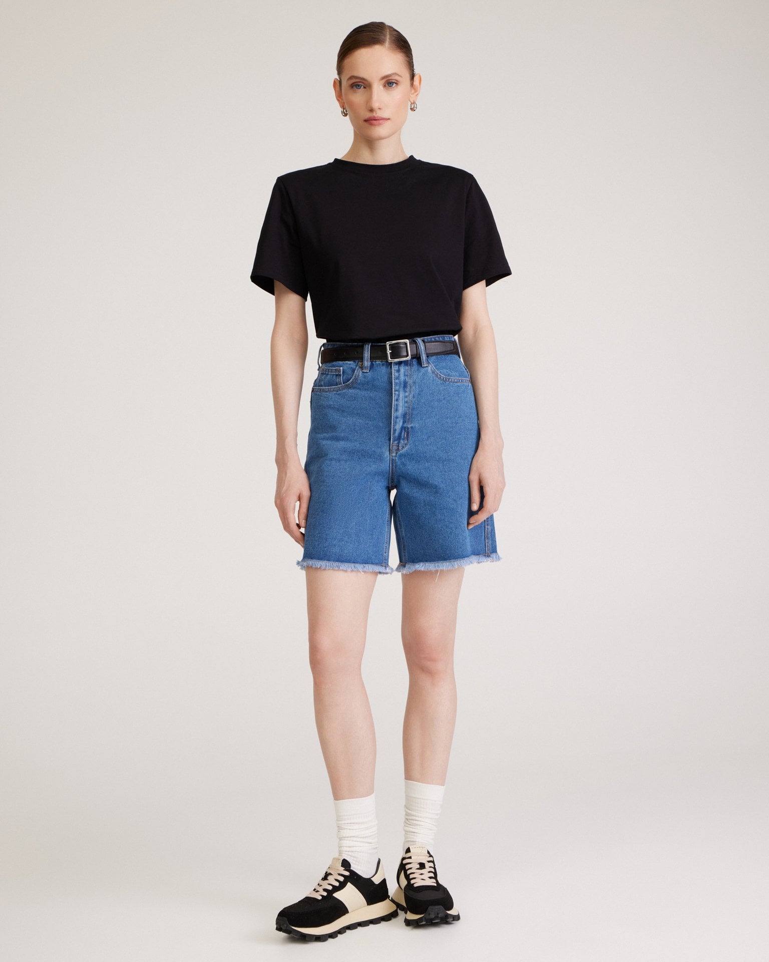 Denim Bermuda shorts