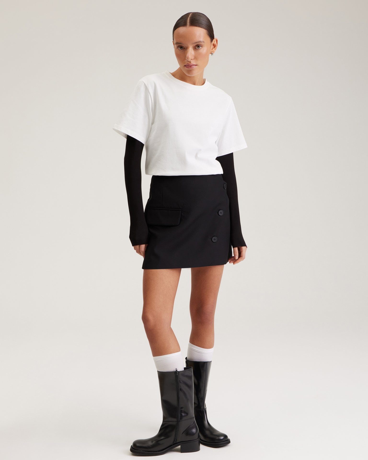 Wrap mini skirt