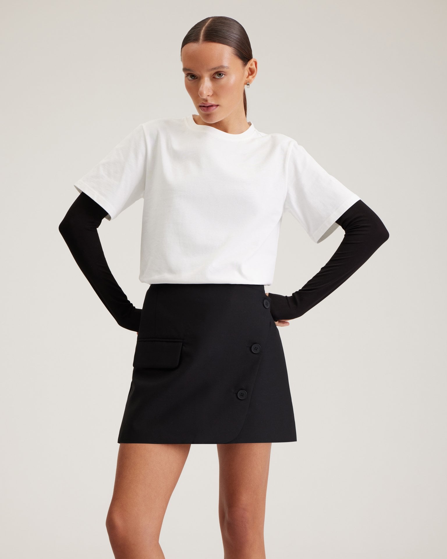 Wrap mini skirt