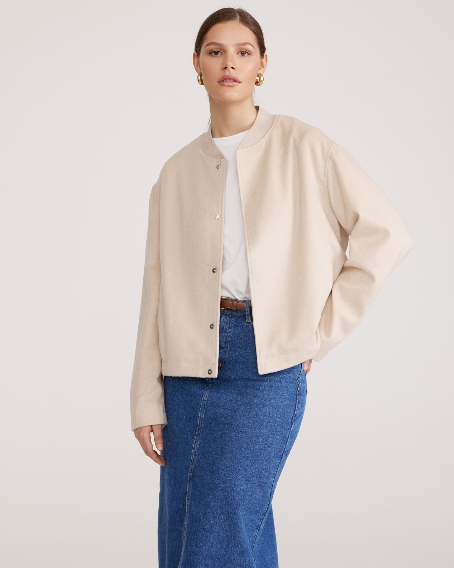 Wool bomber jacket