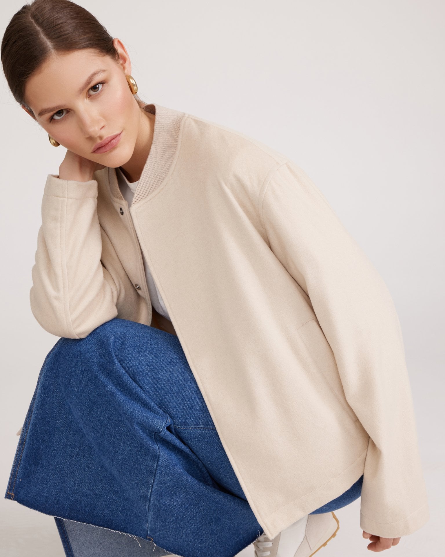 Wool bomber jacket