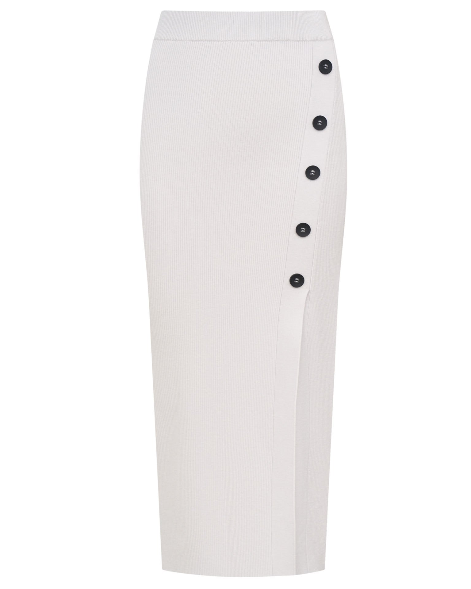 Mid-length skirt with an elasticated waist
