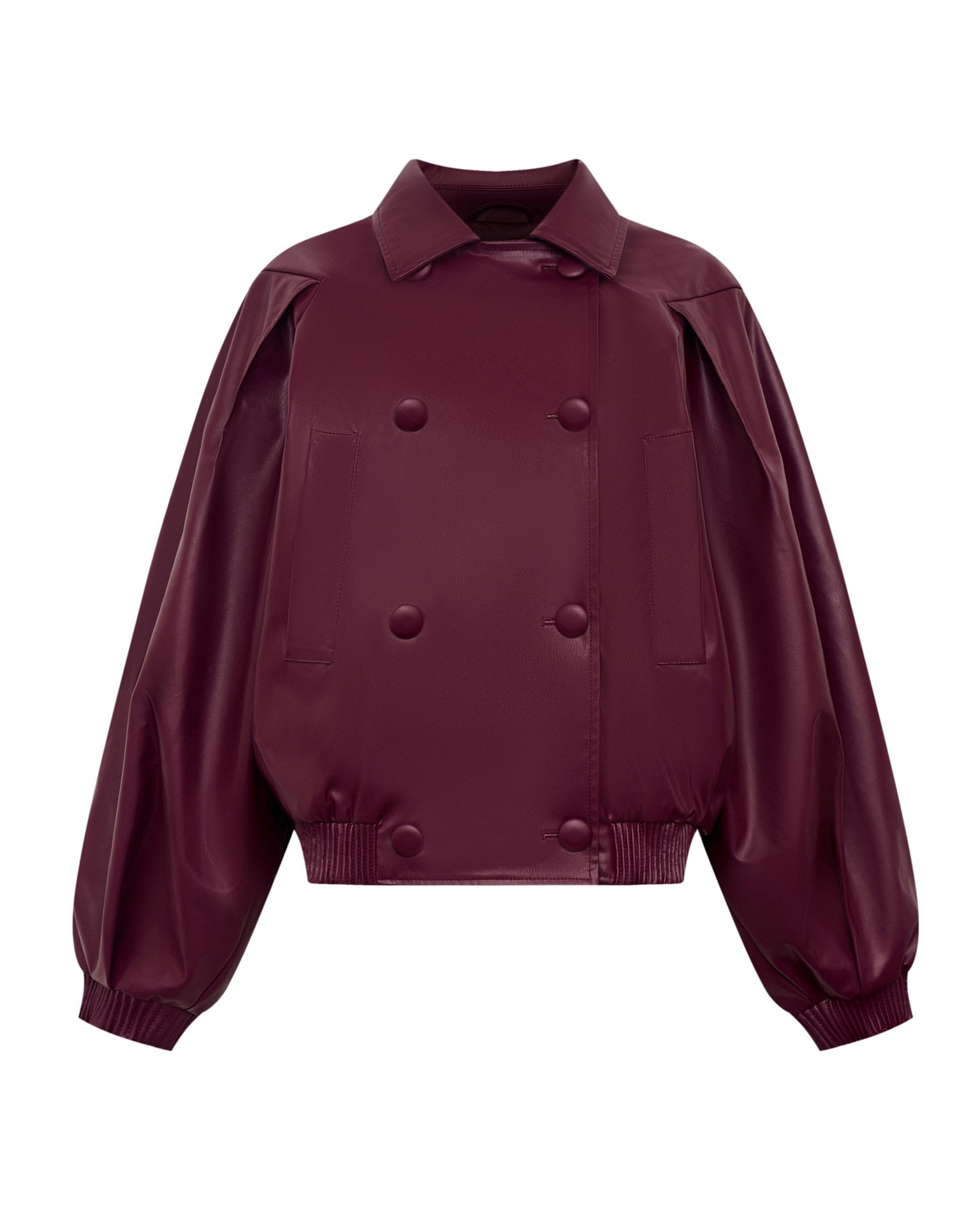 Oversized Bomber in Burgundy
