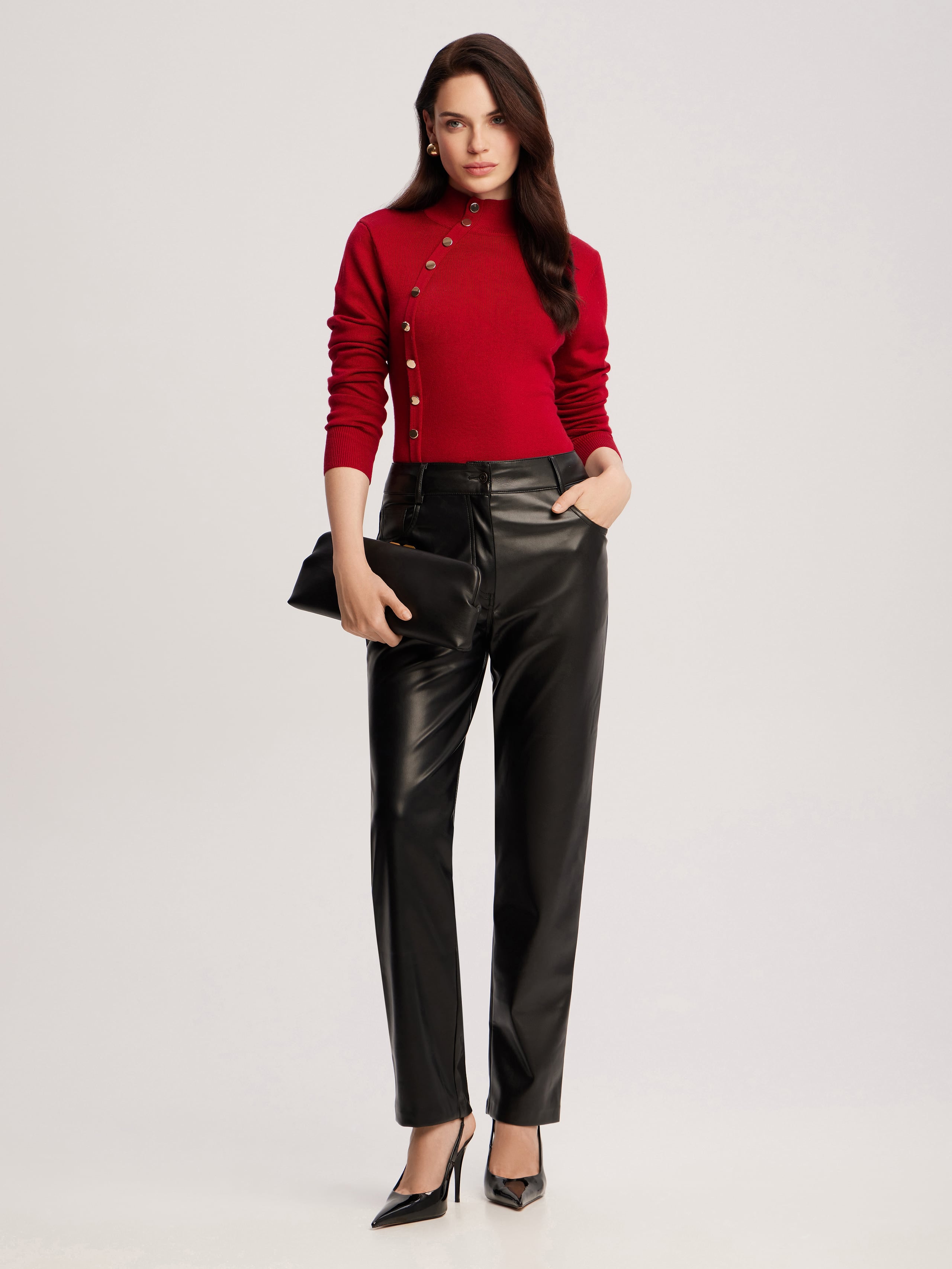 Jumper with accent buttons