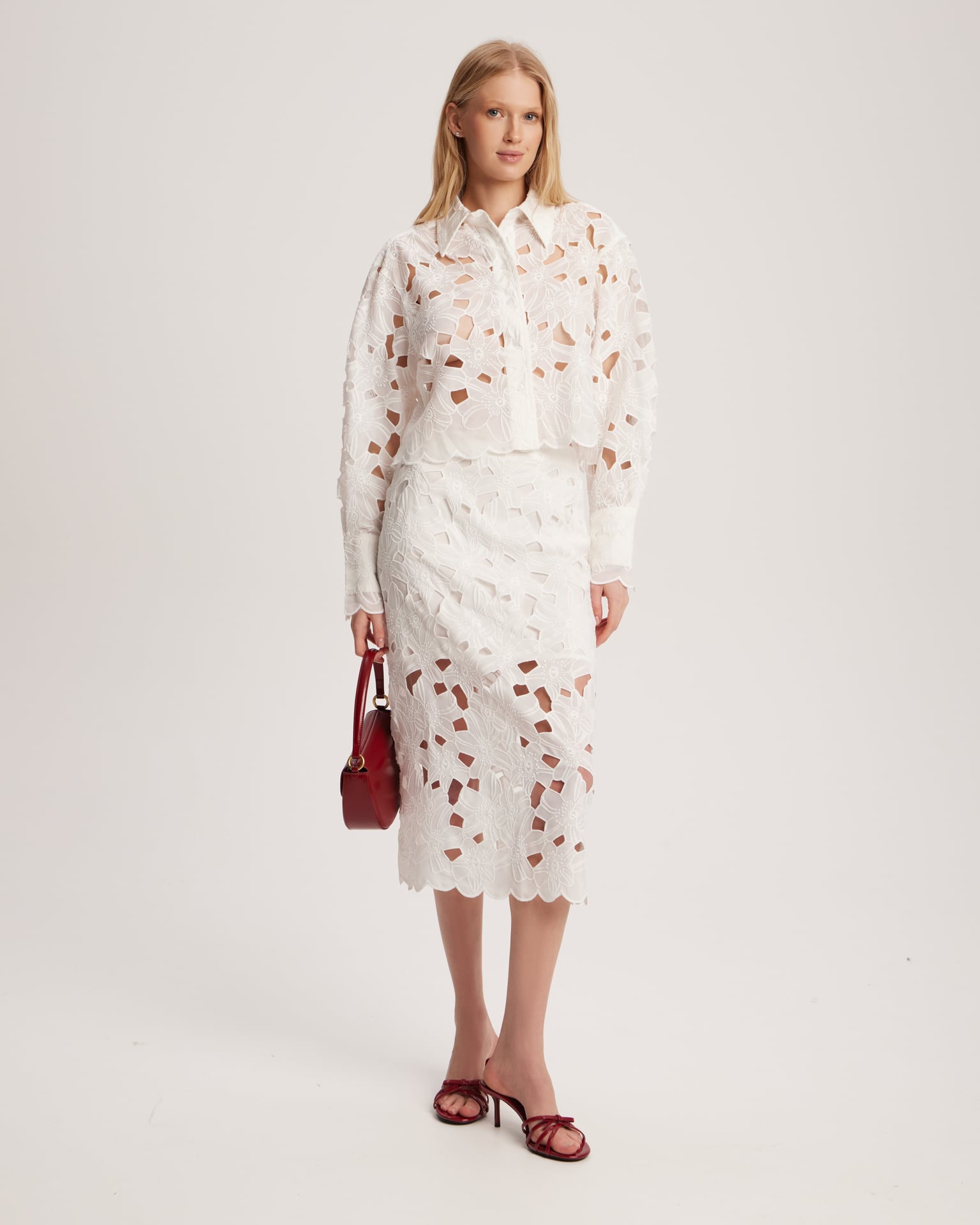 White lace blouse
