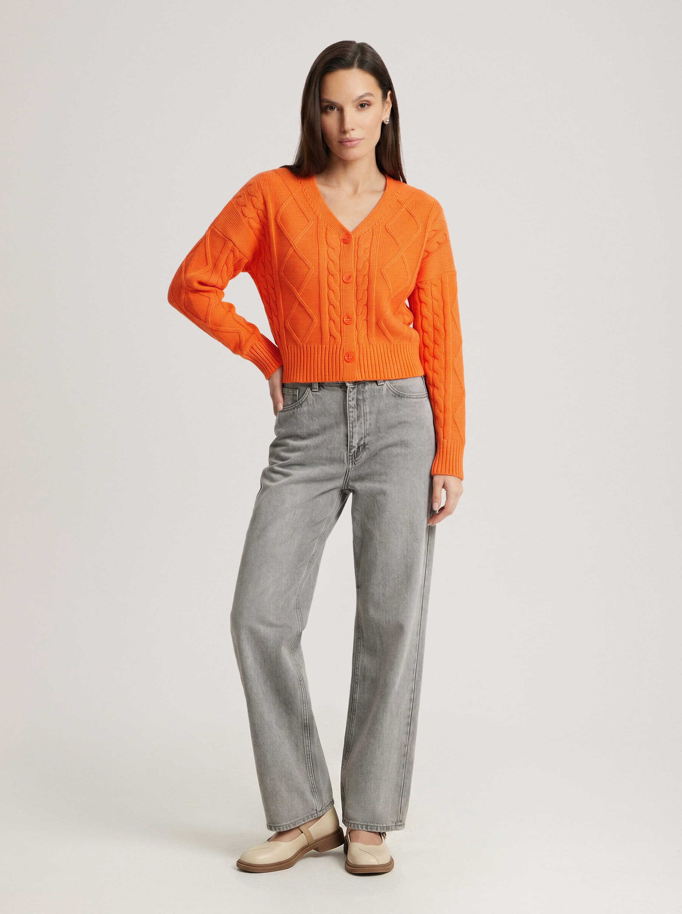 Orange cardigan