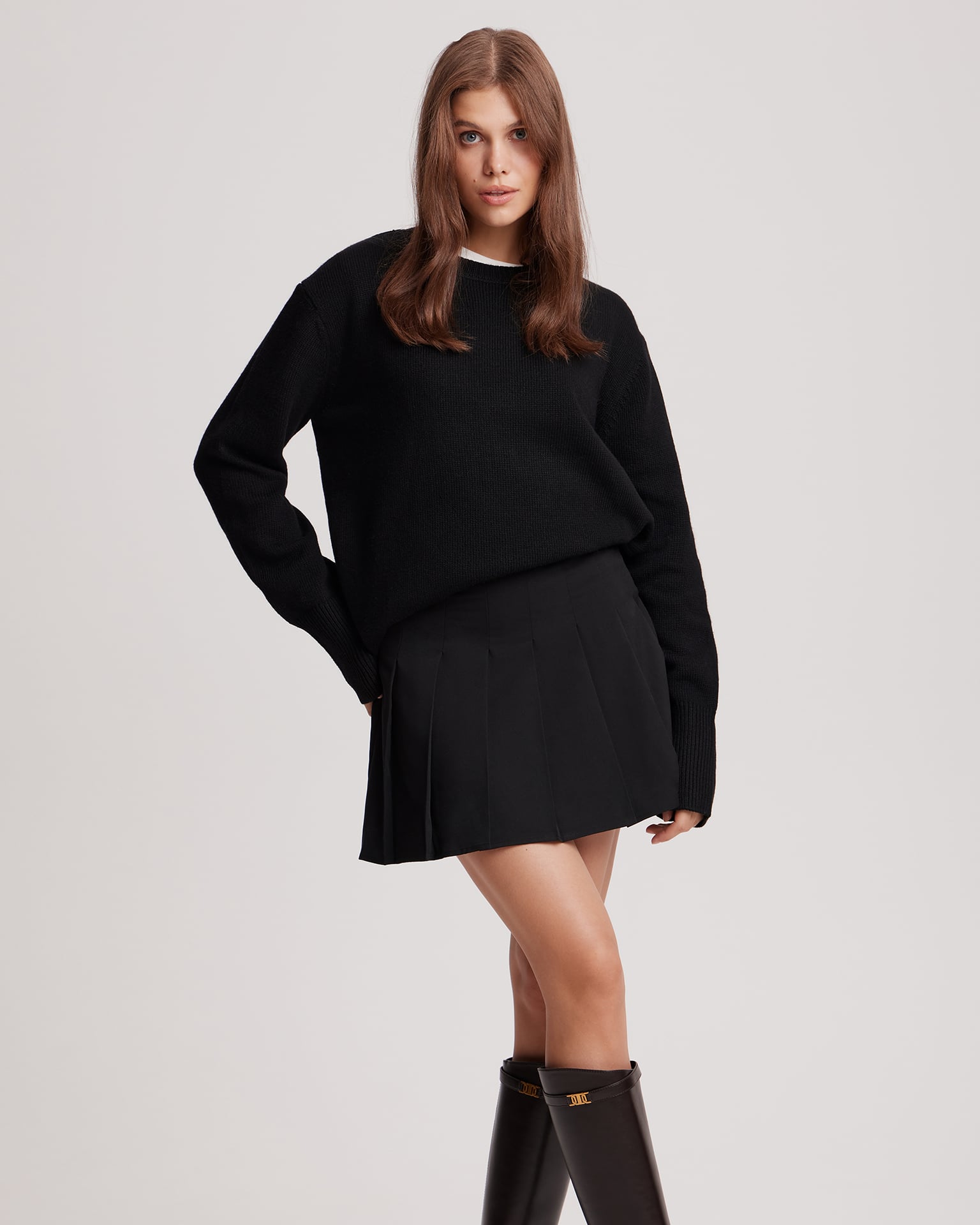 Preppy-Style Mini Skirt