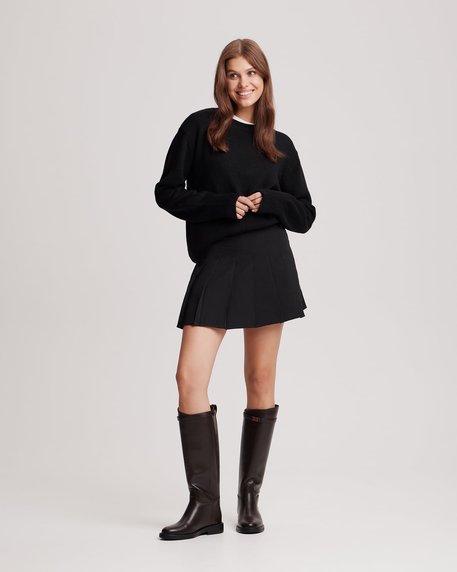 Preppy-Style Mini Skirt