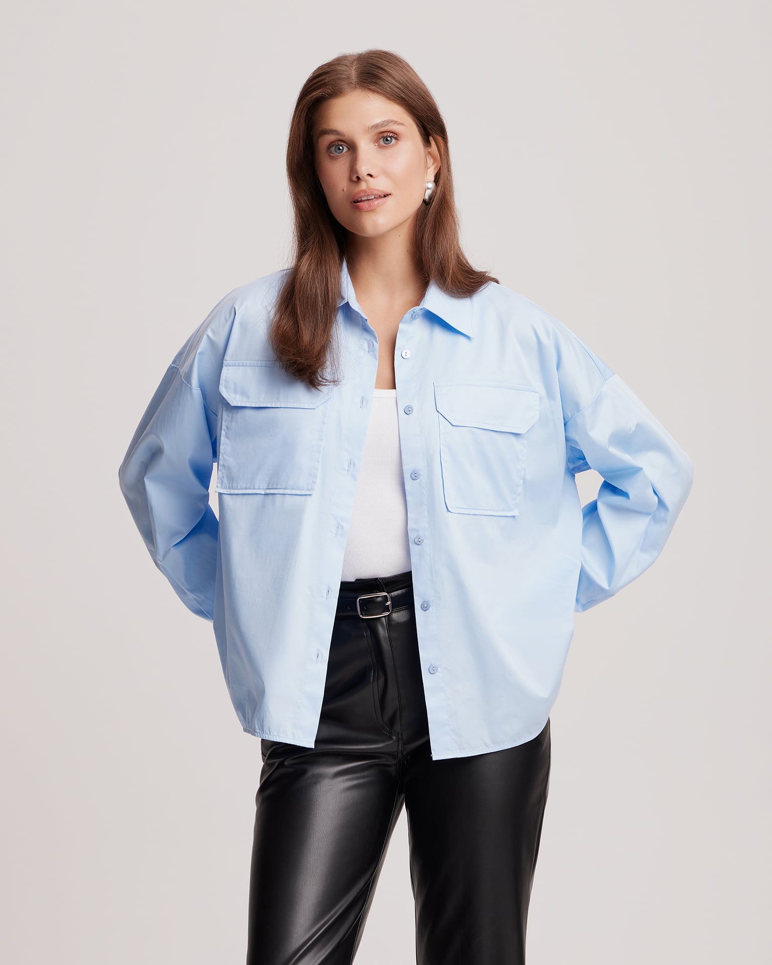 Straight-cut shirt