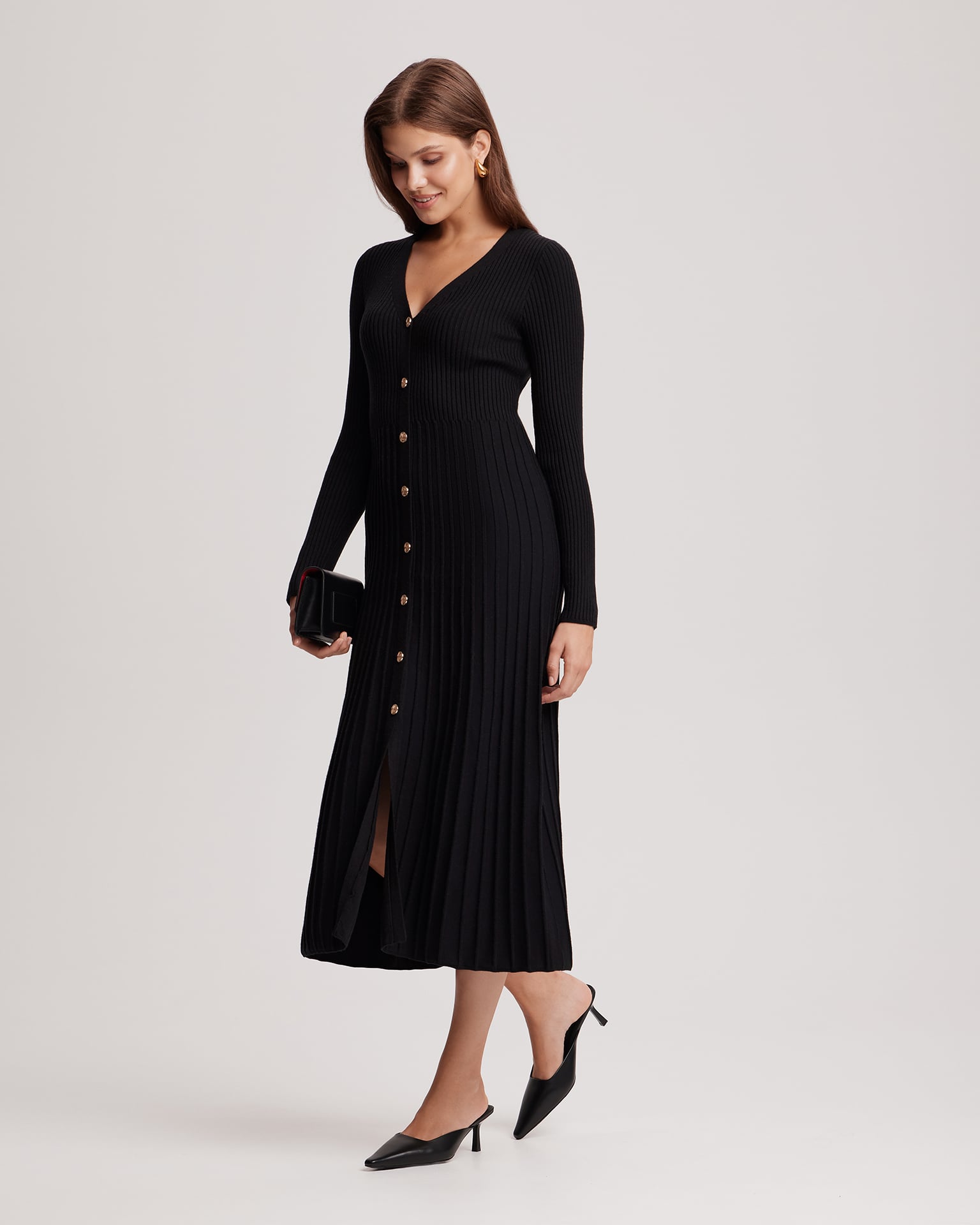 Dress with V-neck