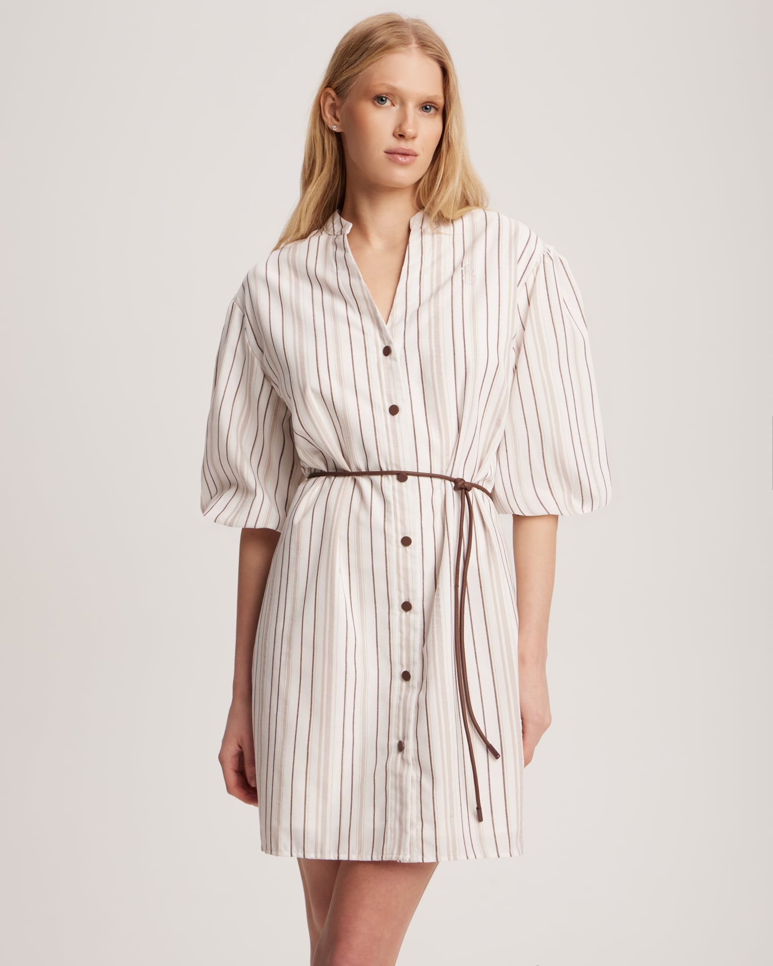 Striped cotton dress