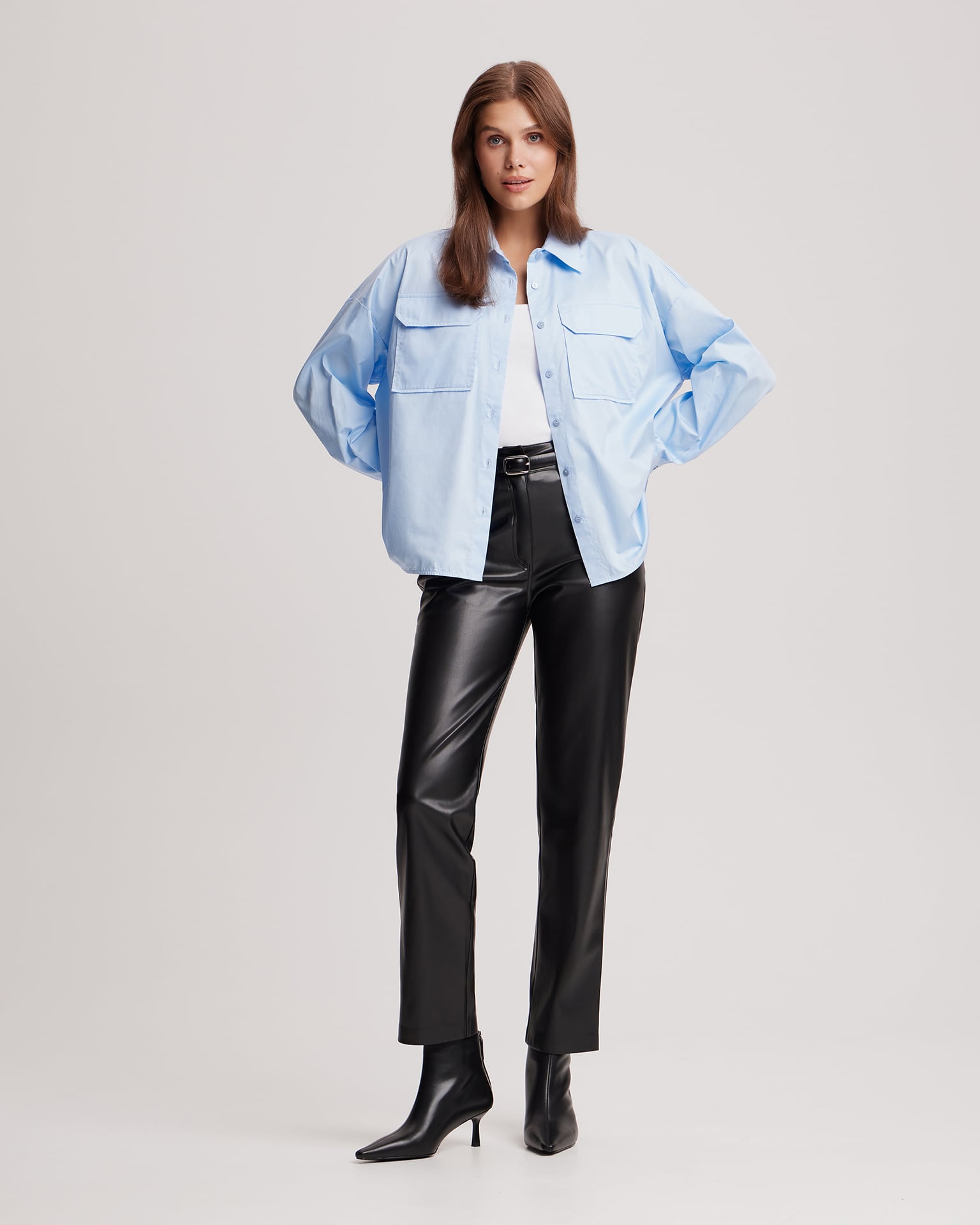 Straight-cut shirt