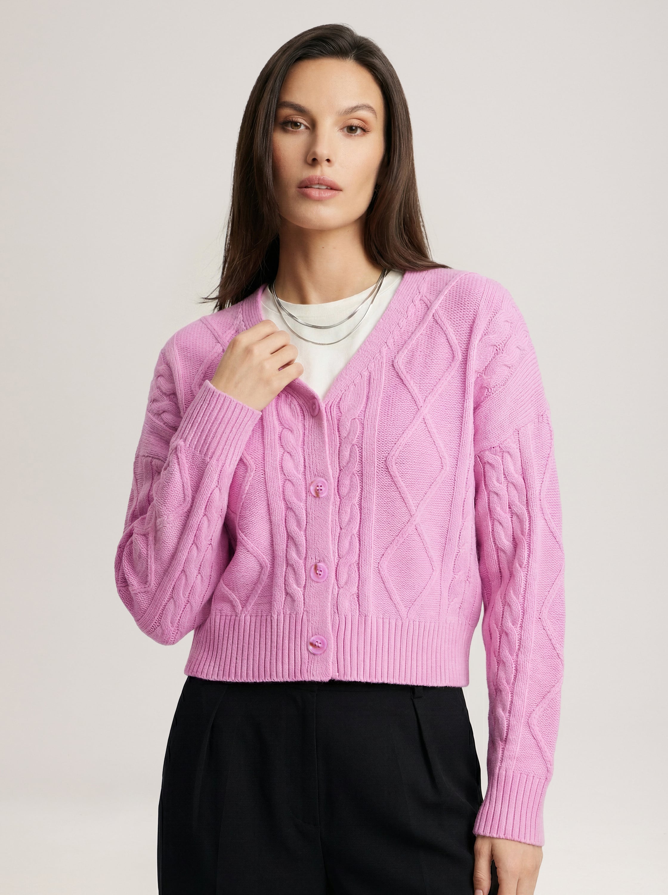 Pink cardigan