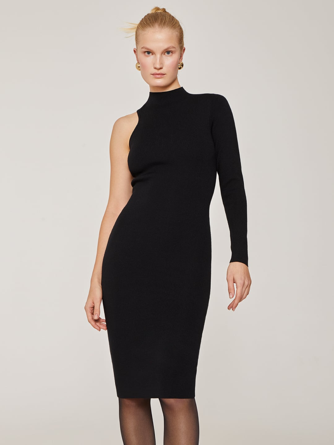 Asymmetric black dress