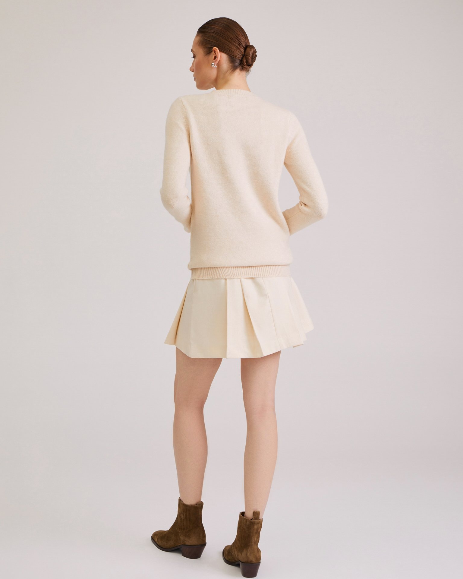 Straight-cut jumper, Beige — photo 4