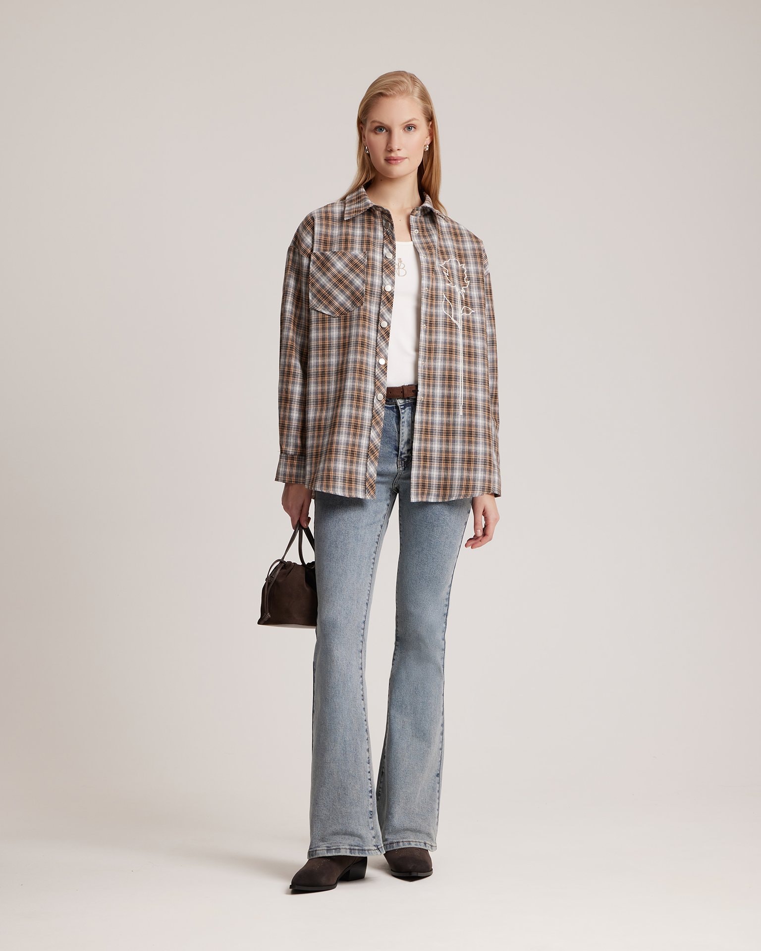 Checked Shirt, Orange — photo 2