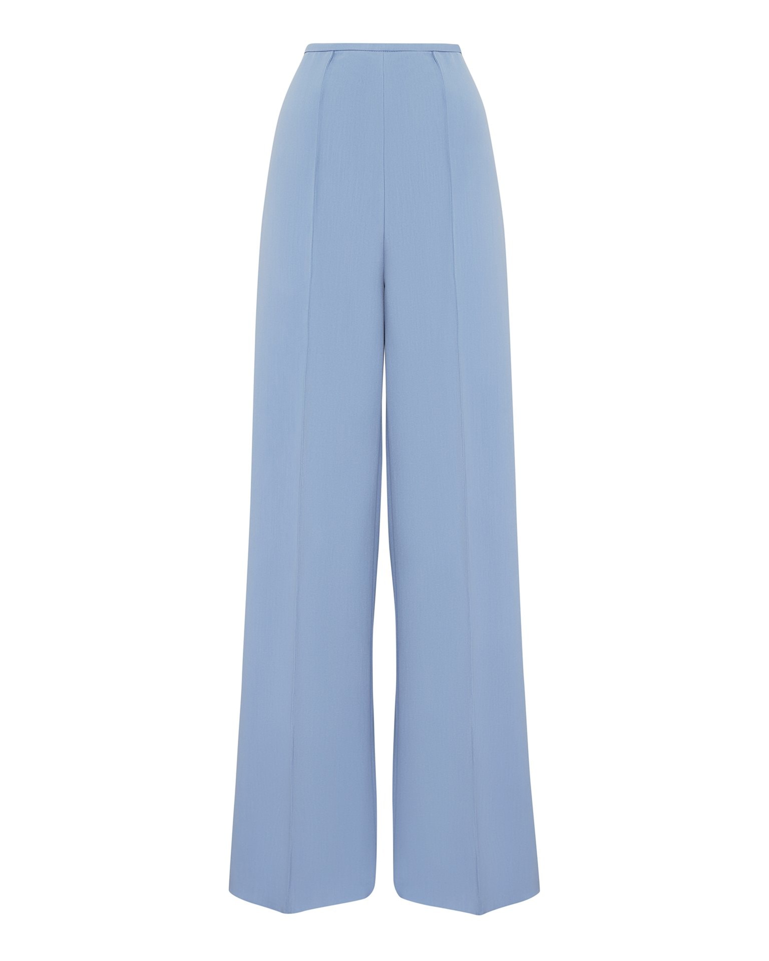 Viscose Palazzo Trousers, Blue — photo 5