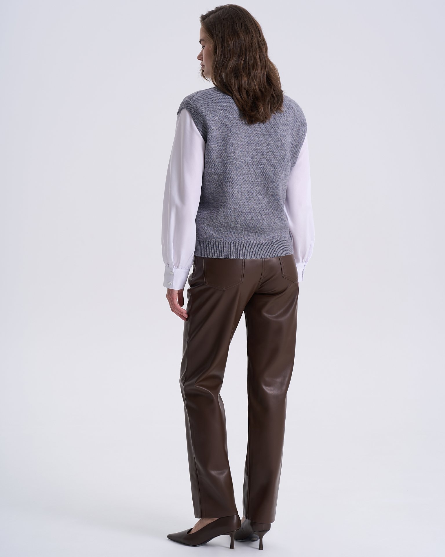 V-neck Waistcoat, Light Grey — photo 6