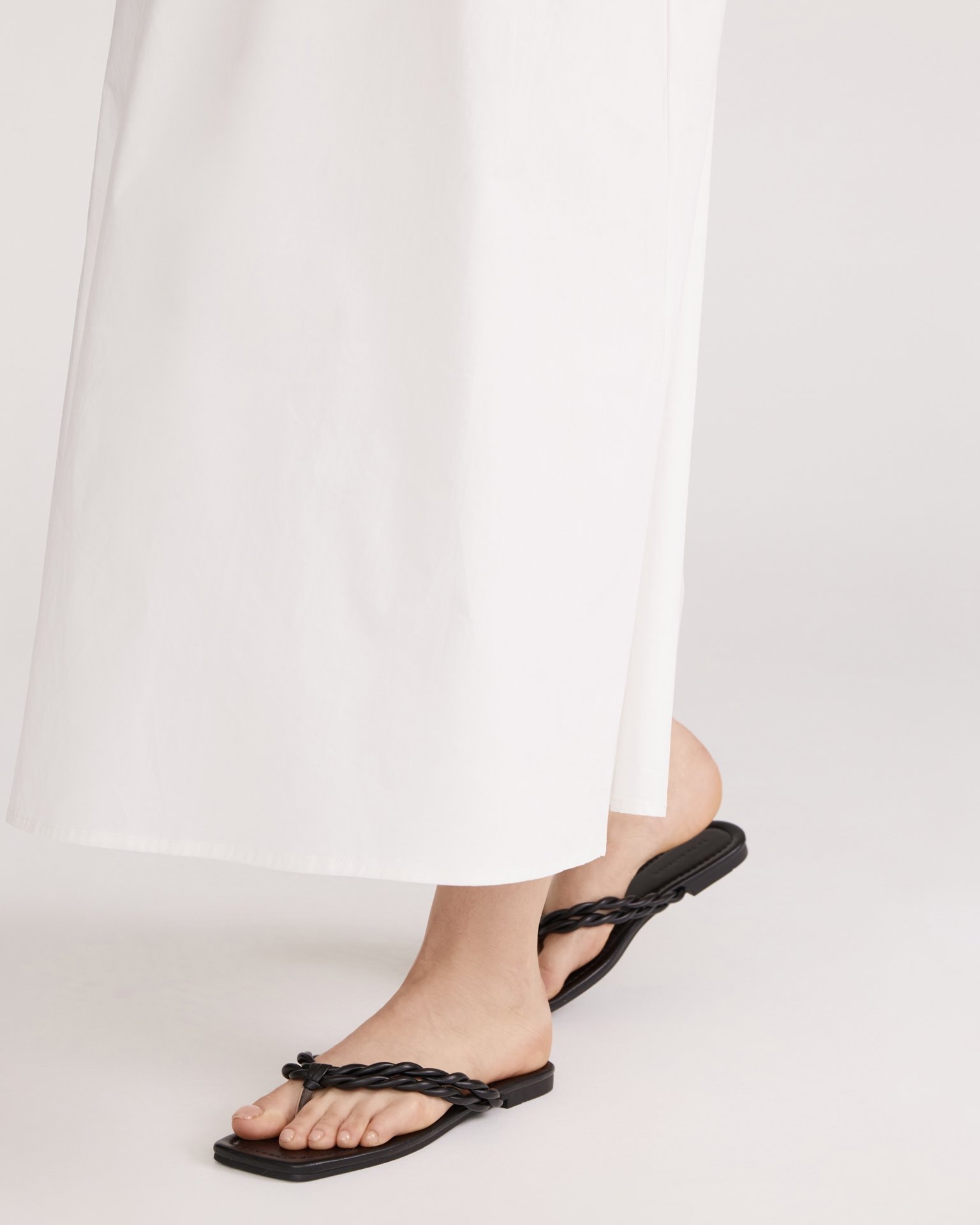 Flip-flops with braided straps, Black — photo 5