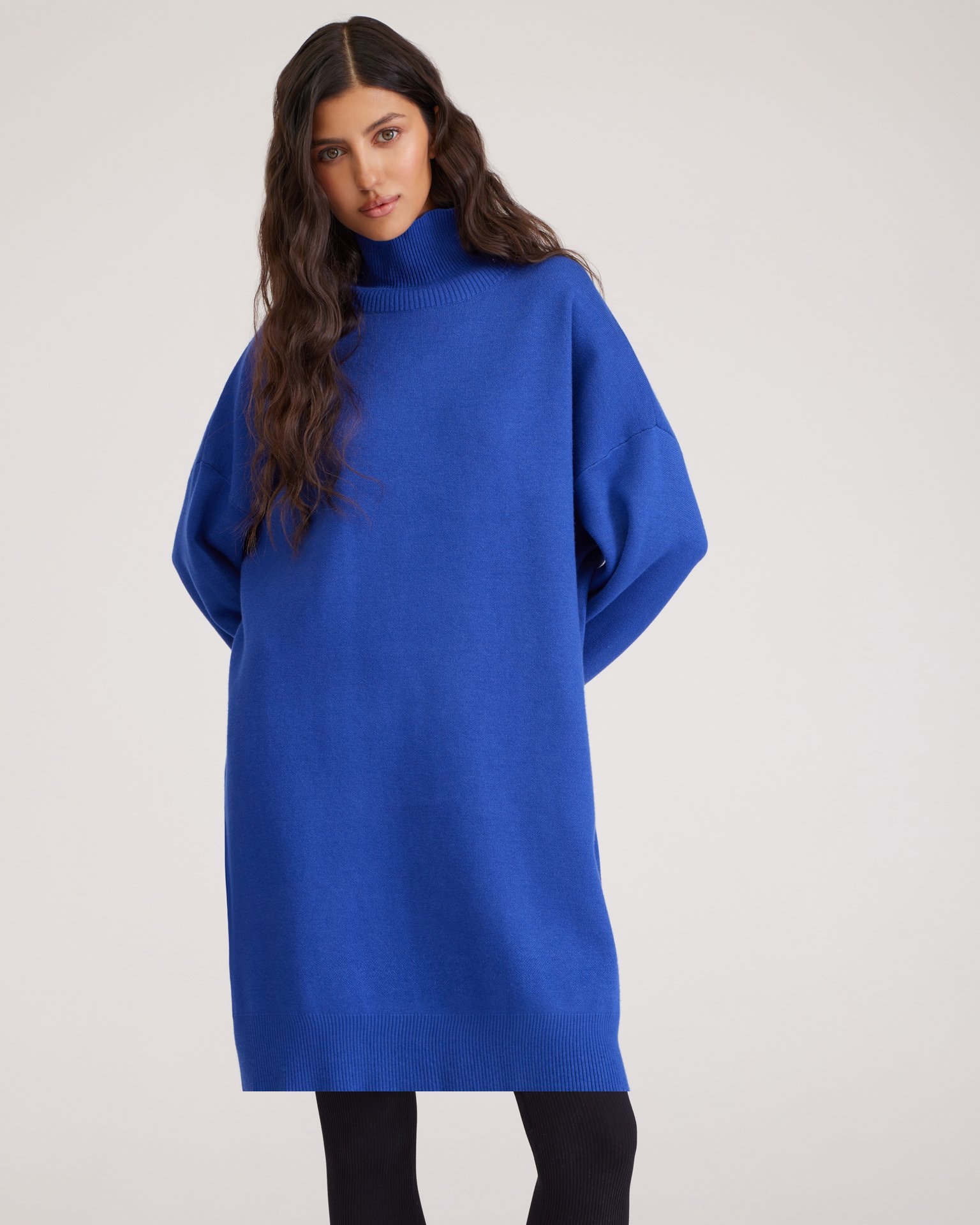 Cocoon dress, Blue
