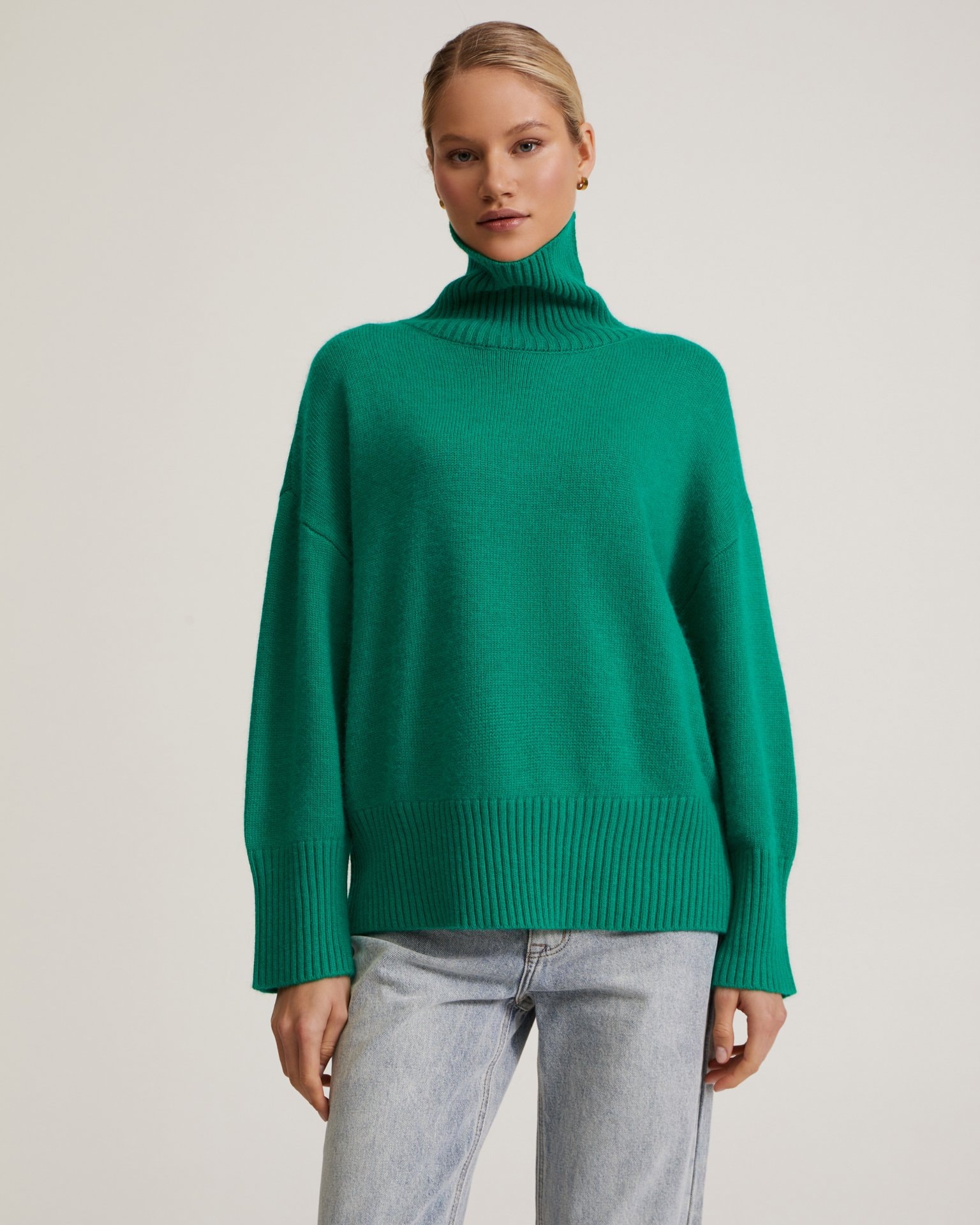 Green high-neck jumper, Green — photo 7