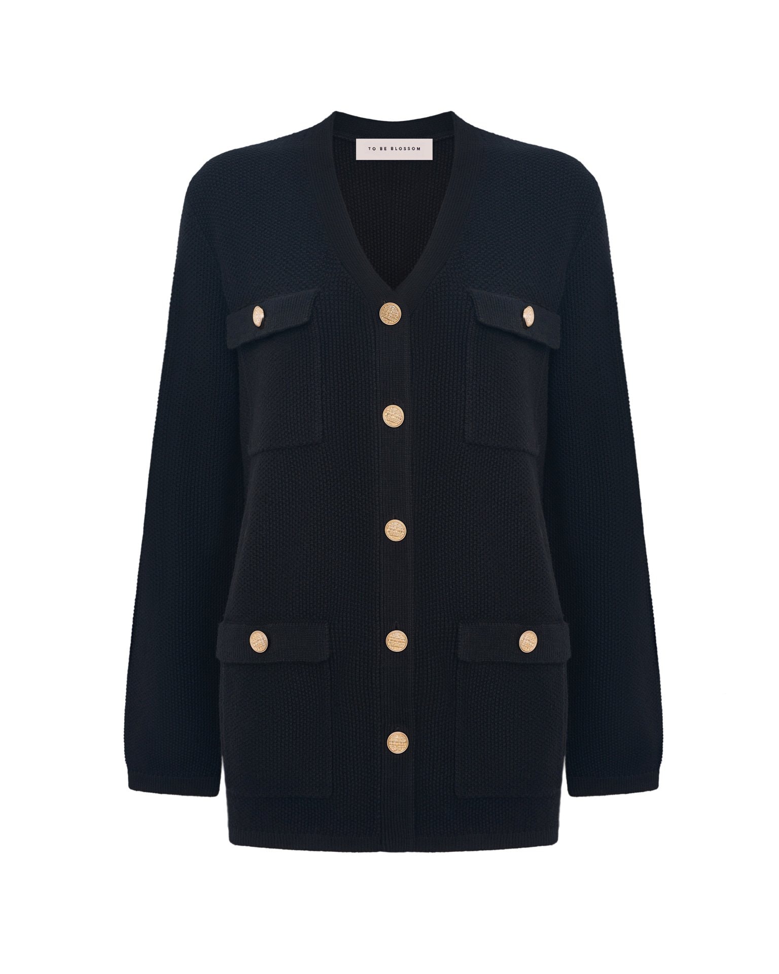 Longline cardigan, Black — photo 2