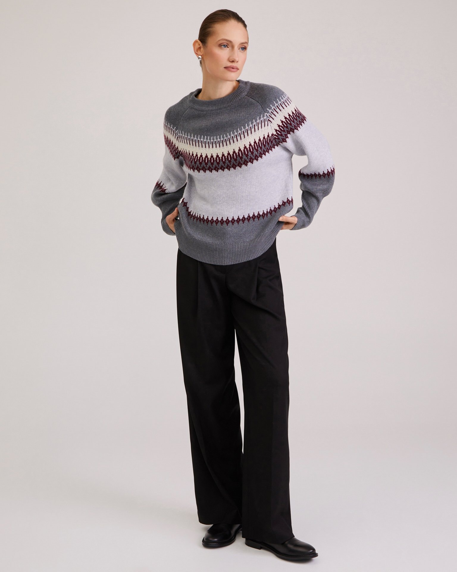 Patterned Jumper, Grey — photo 2