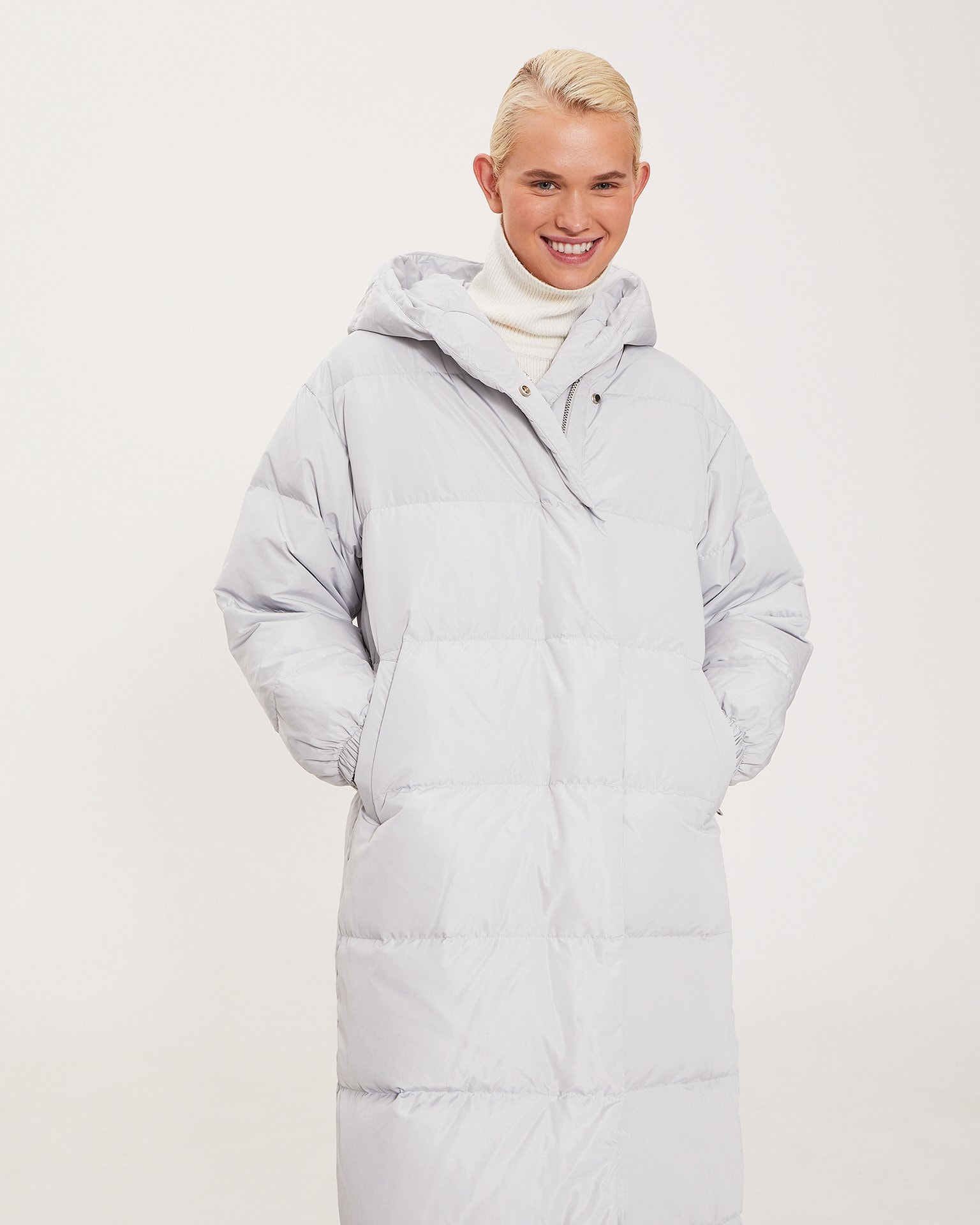 Quilted down jacket, Gray — photo 4