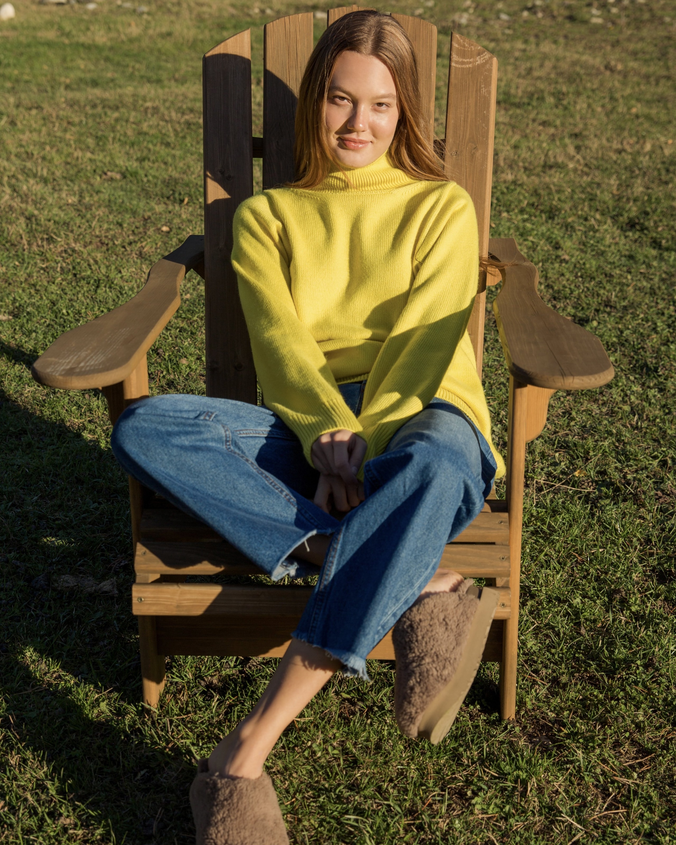 Relaxed-fit jumper, Yellow — photo 2