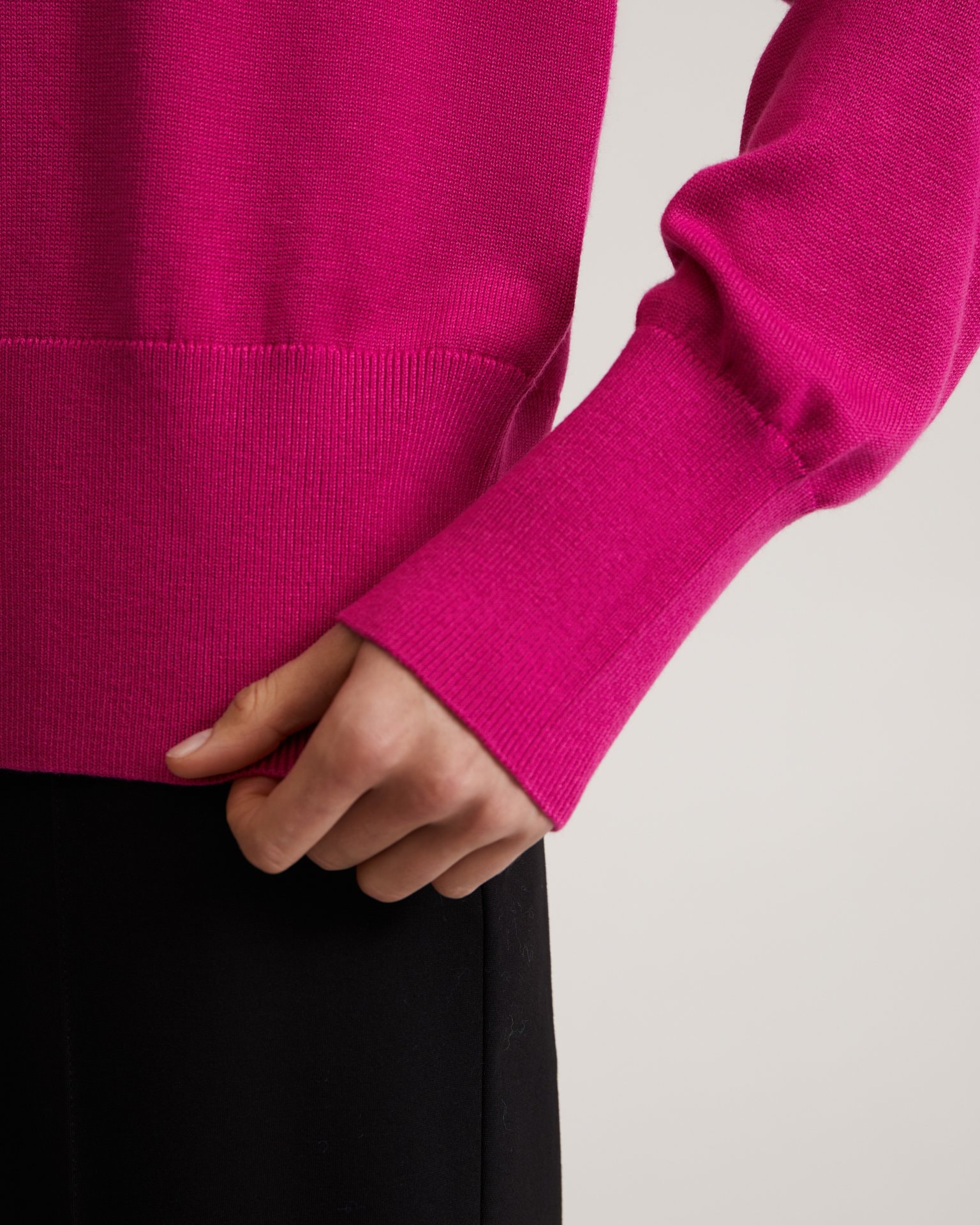 Solid-colour jumper, Fuchsia — photo 7