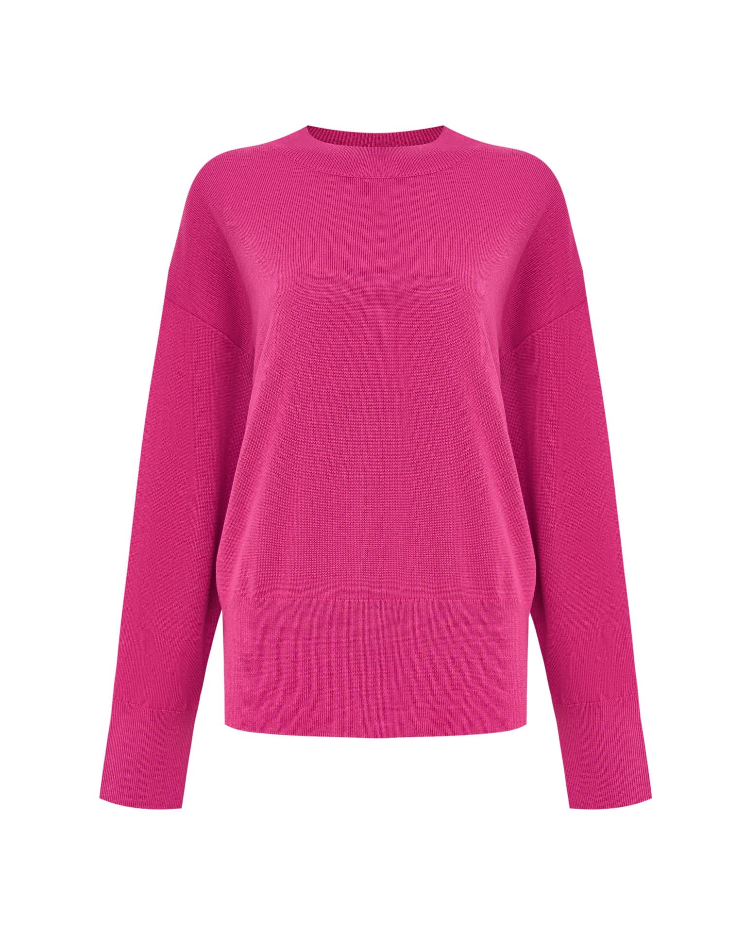Solid-colour jumper, Fuchsia — photo 2