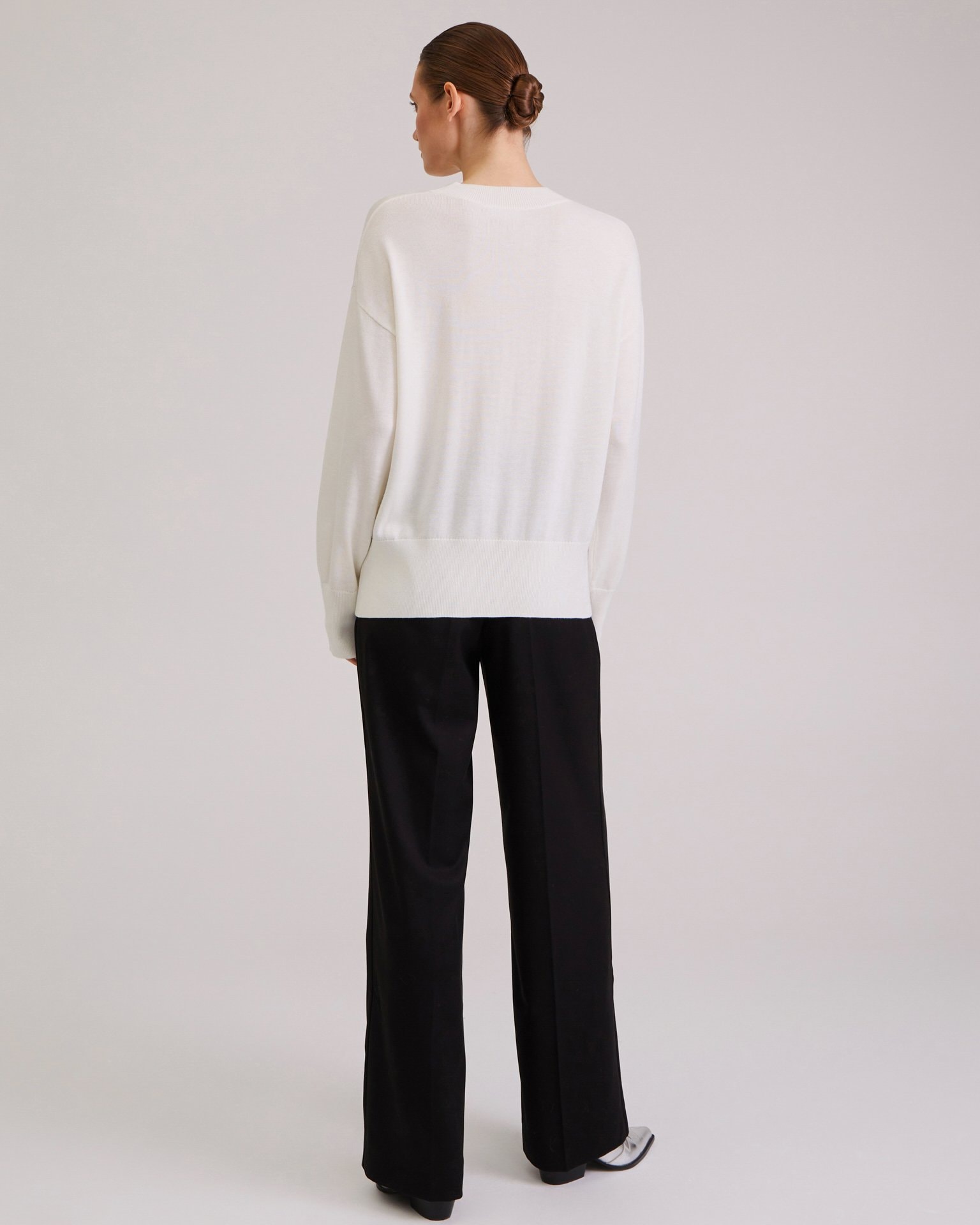 Solid colour jumper, Milk — photo 3