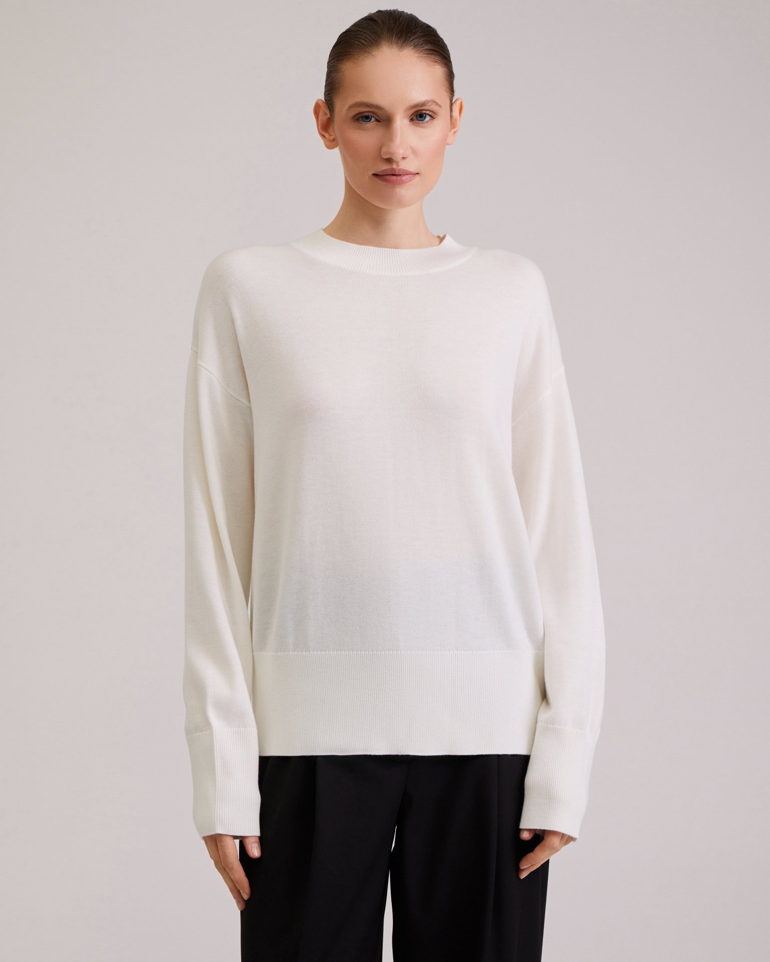 Solid colour jumper, Milk — photo 2