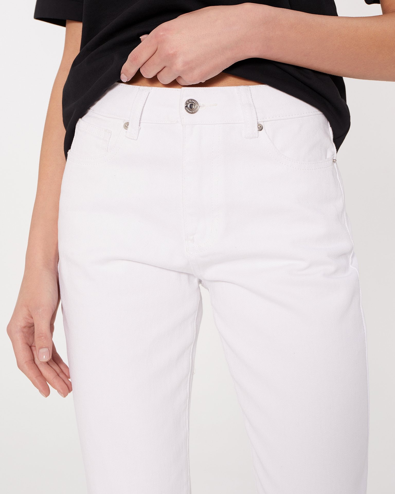 White mom jeans, White — photo 6