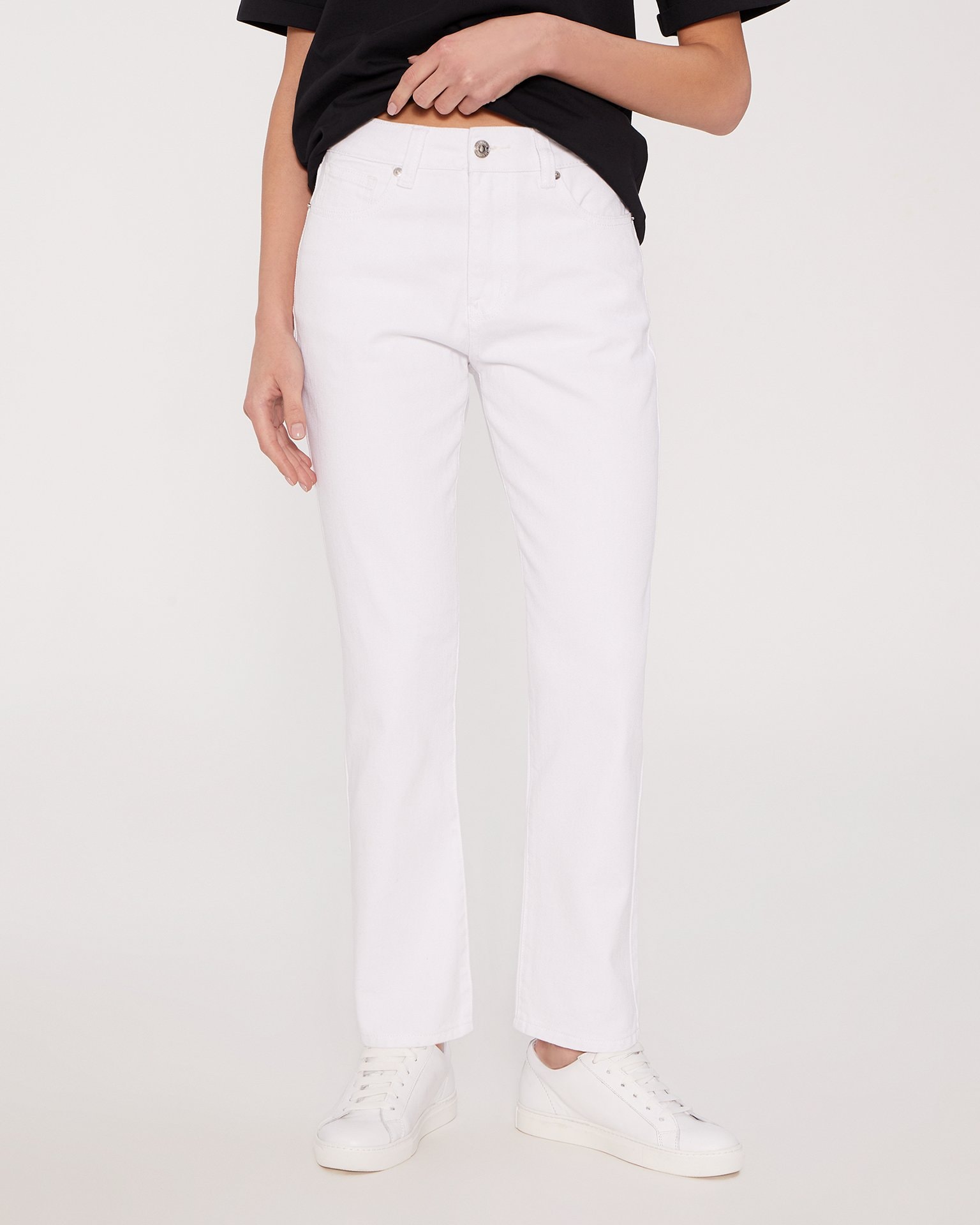 White mom jeans, White — photo 4