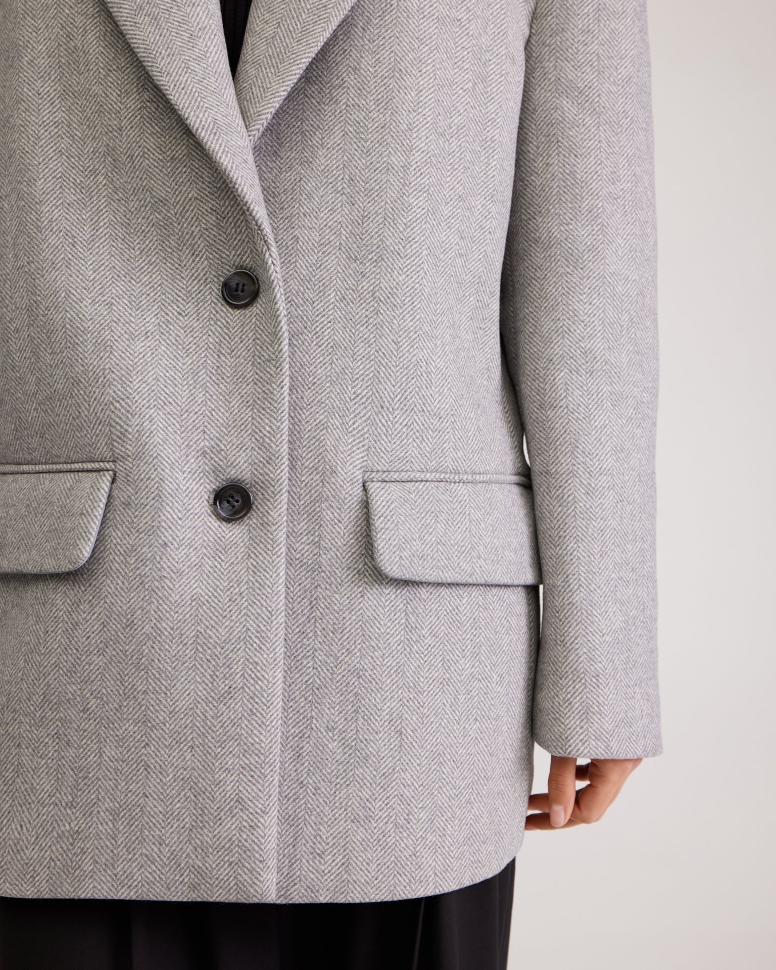 Grey wool blazer, Grey — photo 6