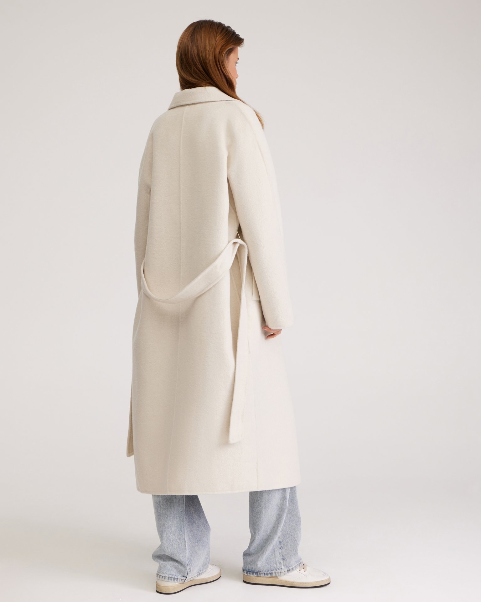 Coat with a raglan sleeve, White — photo 4