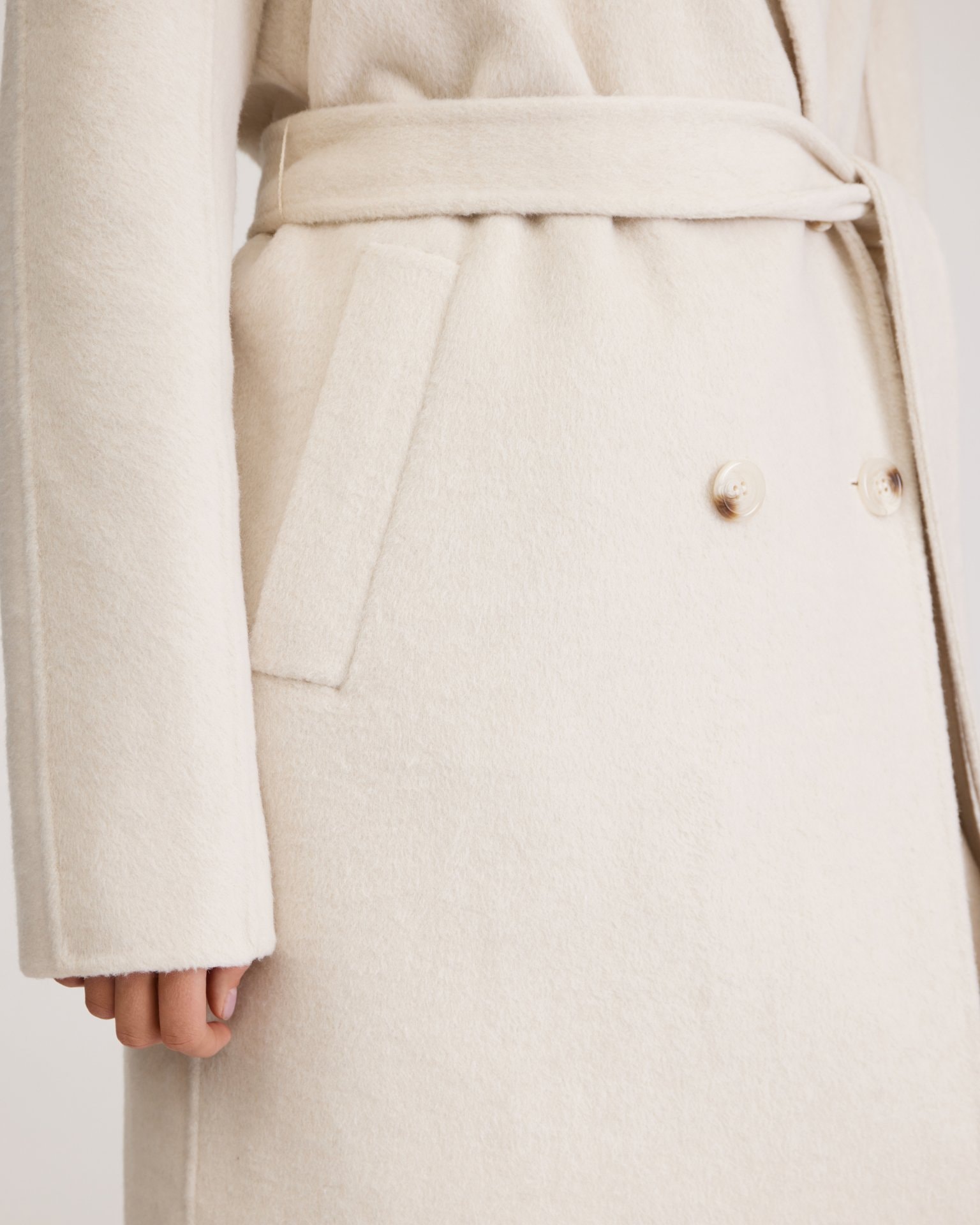 Coat with a raglan sleeve, White — photo 8