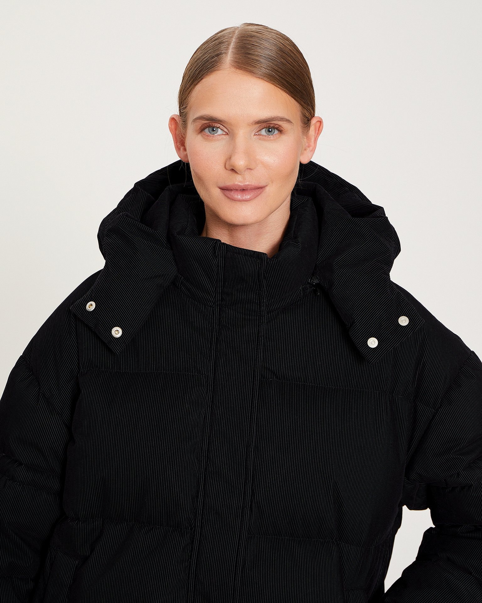 Black quilted jacket, Black — photo 8
